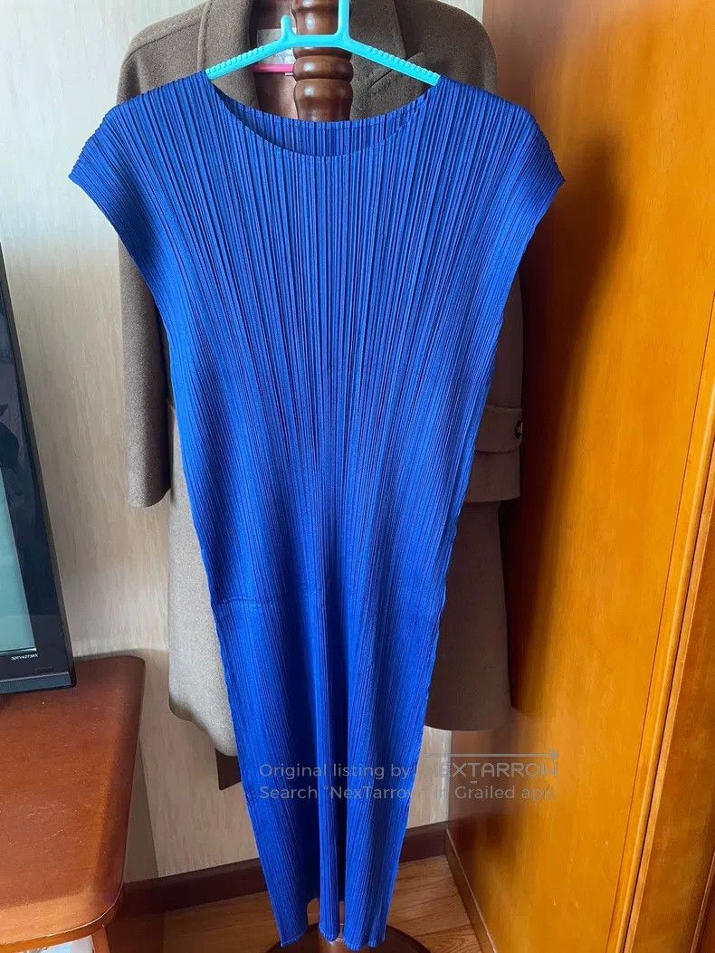 Issey Miyake Issey Miyake Dark Blue Dress Size L / US 10 / IT 46 - 3 Thumbnail