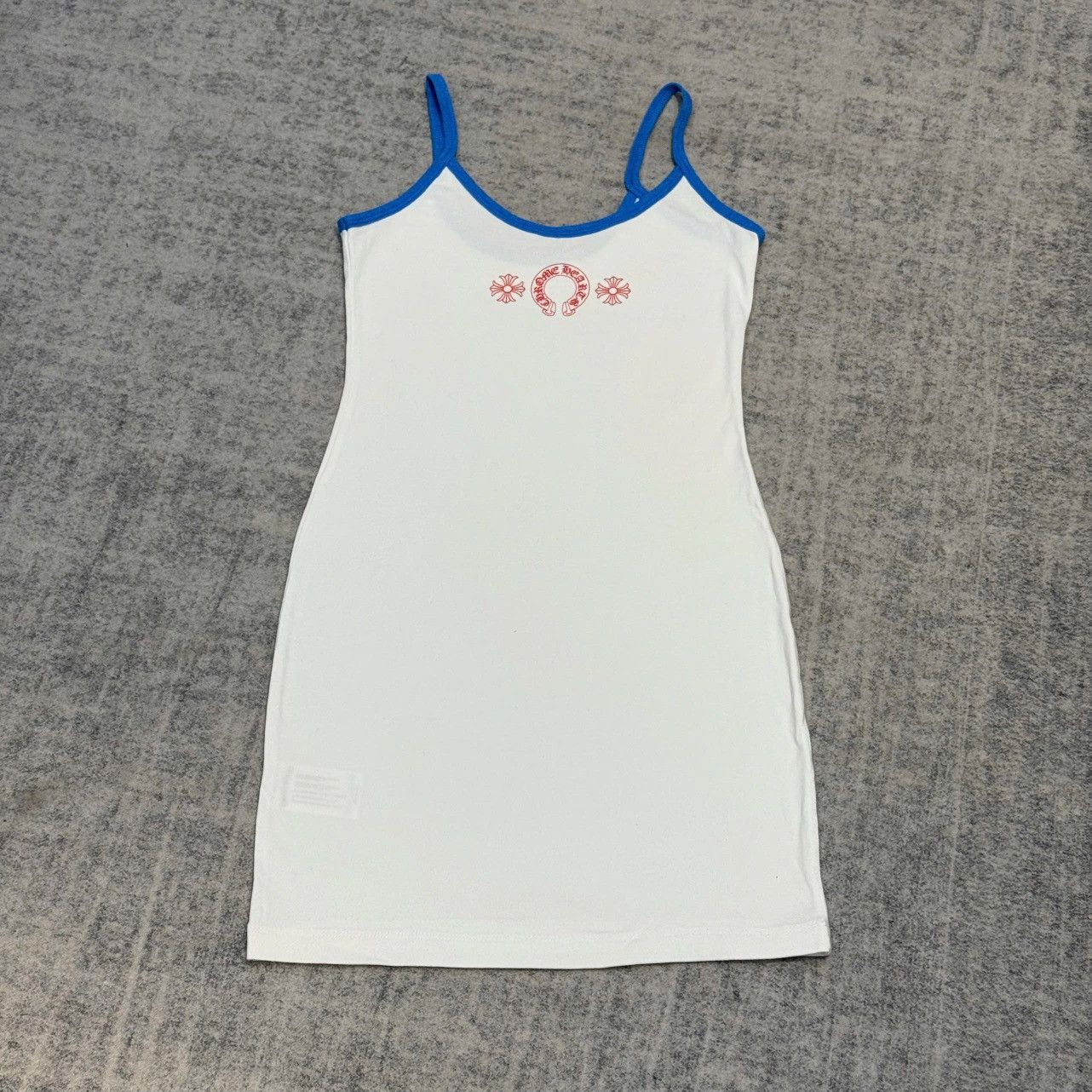CHROME HEARTS Horseshoe Logo Mini Dress WHITE