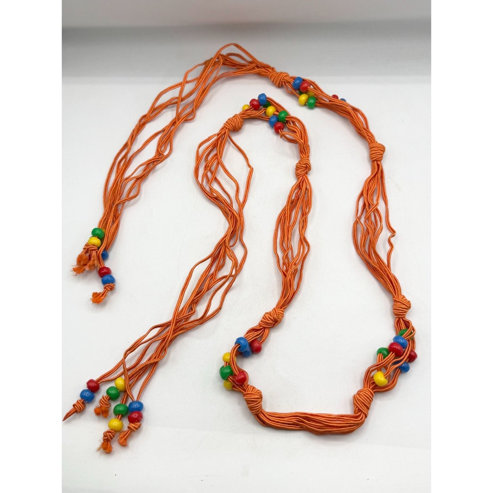 Other Vintage woven beaded orange belt Size ONE SIZE - 2 Thumbnail