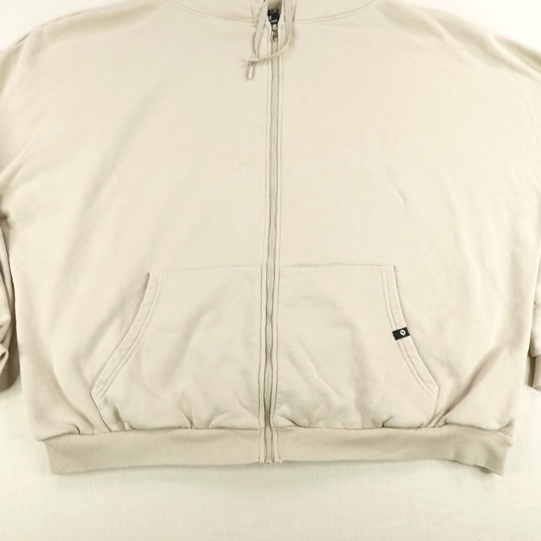 Vintage VINTAGE Popflex Hoodie Womens 1X/3X Plus Beige Full Zip Up Sweater Sweatshirt Jacket Size XXL / US 16-18 / IT 52-54 - 3 Thumbnail