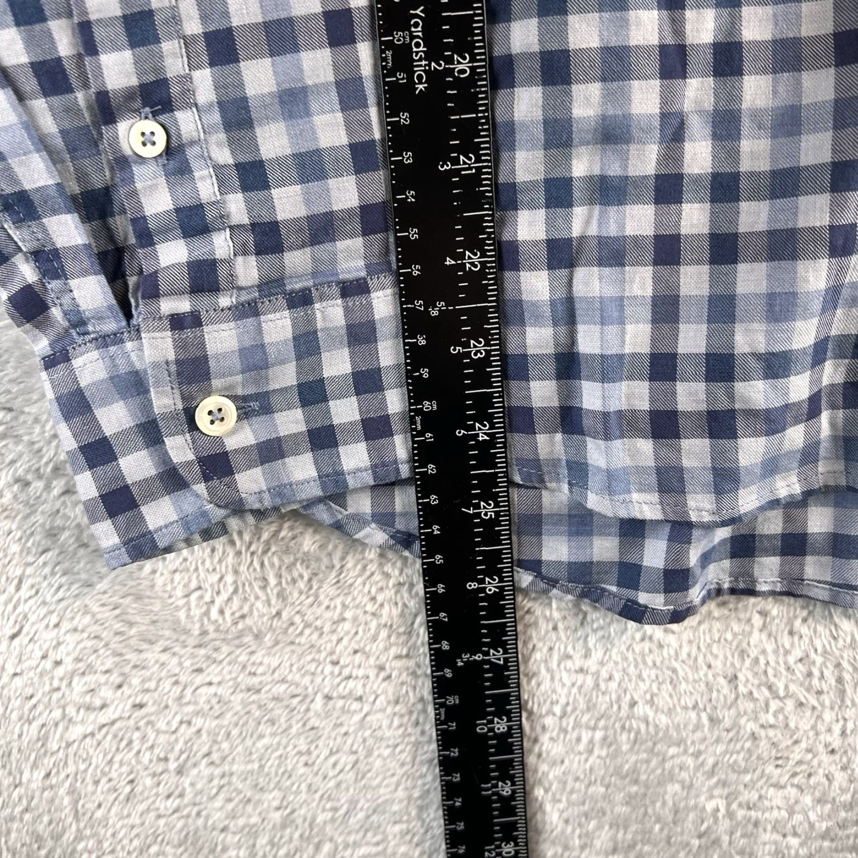 Billy Reid Billy Reid Shirt Mens Medium Blue Gingham Plaid Button Up Standard Cut Preppy Size US M / EU 48-50 / 2 - 4 Thumbnail