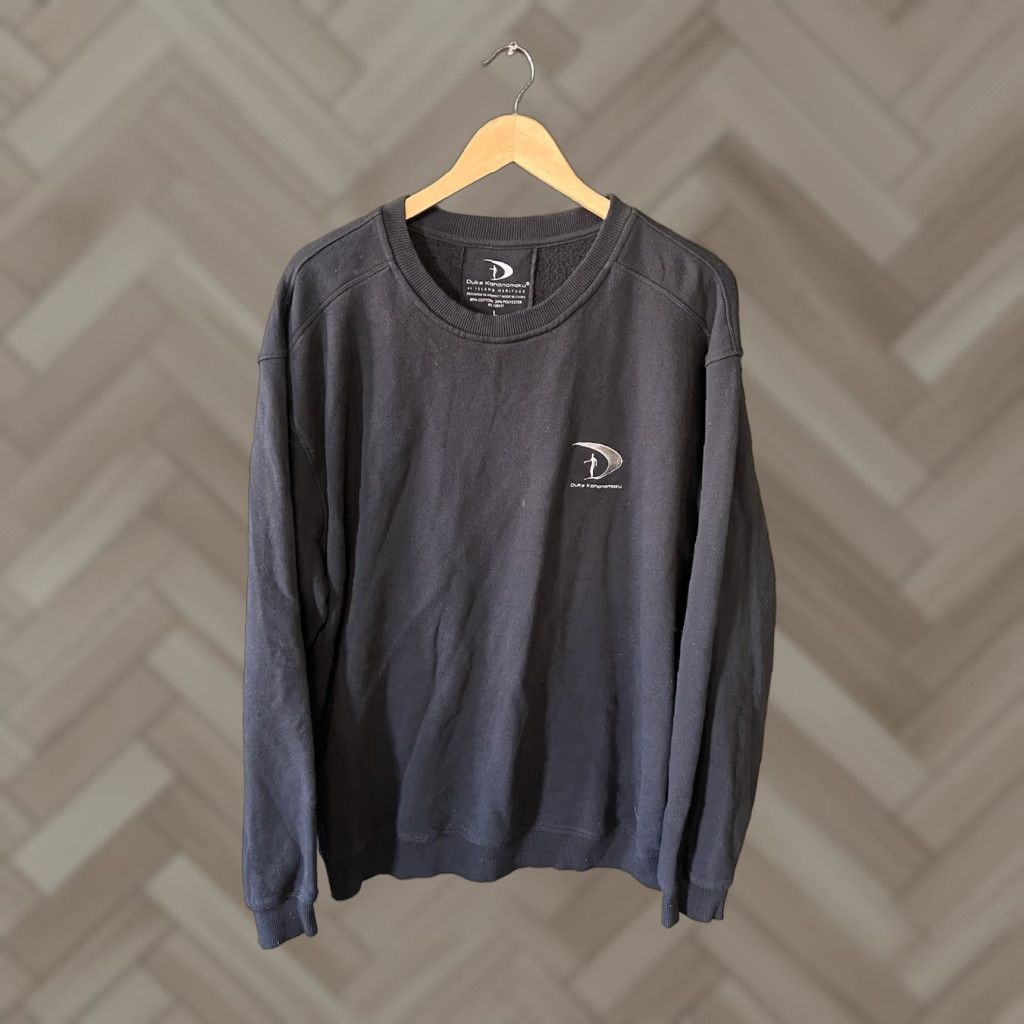 Vintage Duke Kahanamoku Mens Black Long Sleeve Pullover Sweatshirt L Size Size US L / EU 52-54 / 3 - 1 Thumbnail