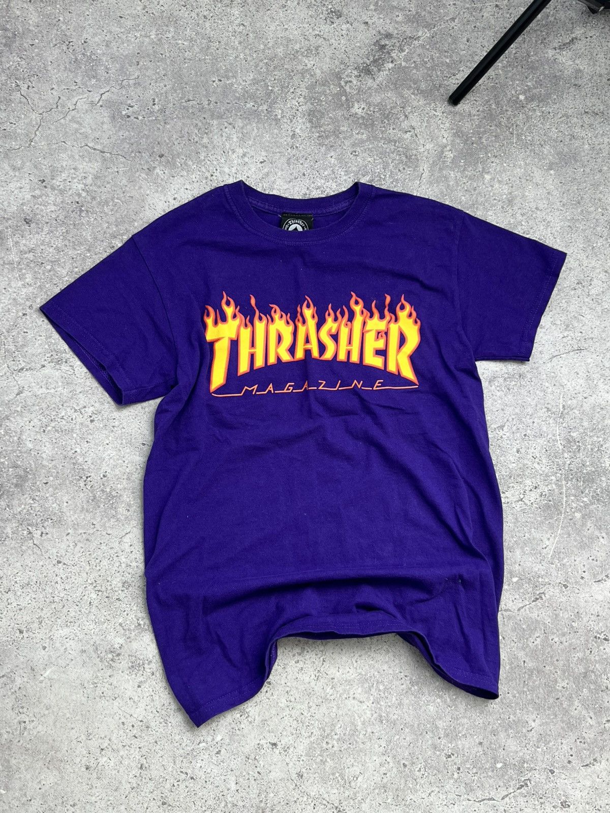 Thrasher × Vintage Vintage Trasher T Shirt Big Fire Logo Rare Size US S / EU 44-46 / 1 - 1 Thumbnail
