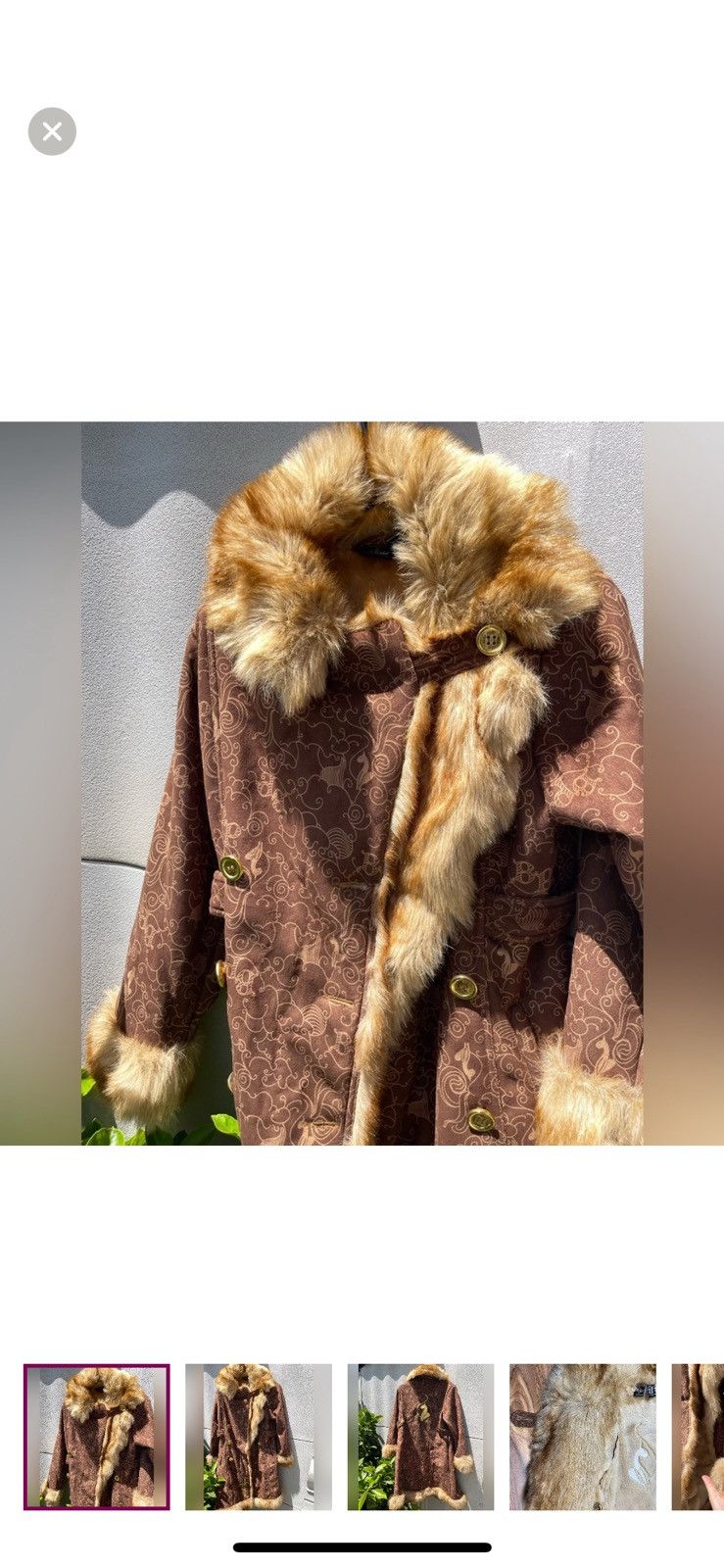 Phat Farm Baby Phat Brown Faux Fur Women’s Vtg Coat - Size Large Size L / US 10 / IT 46 - 1 Thumbnail