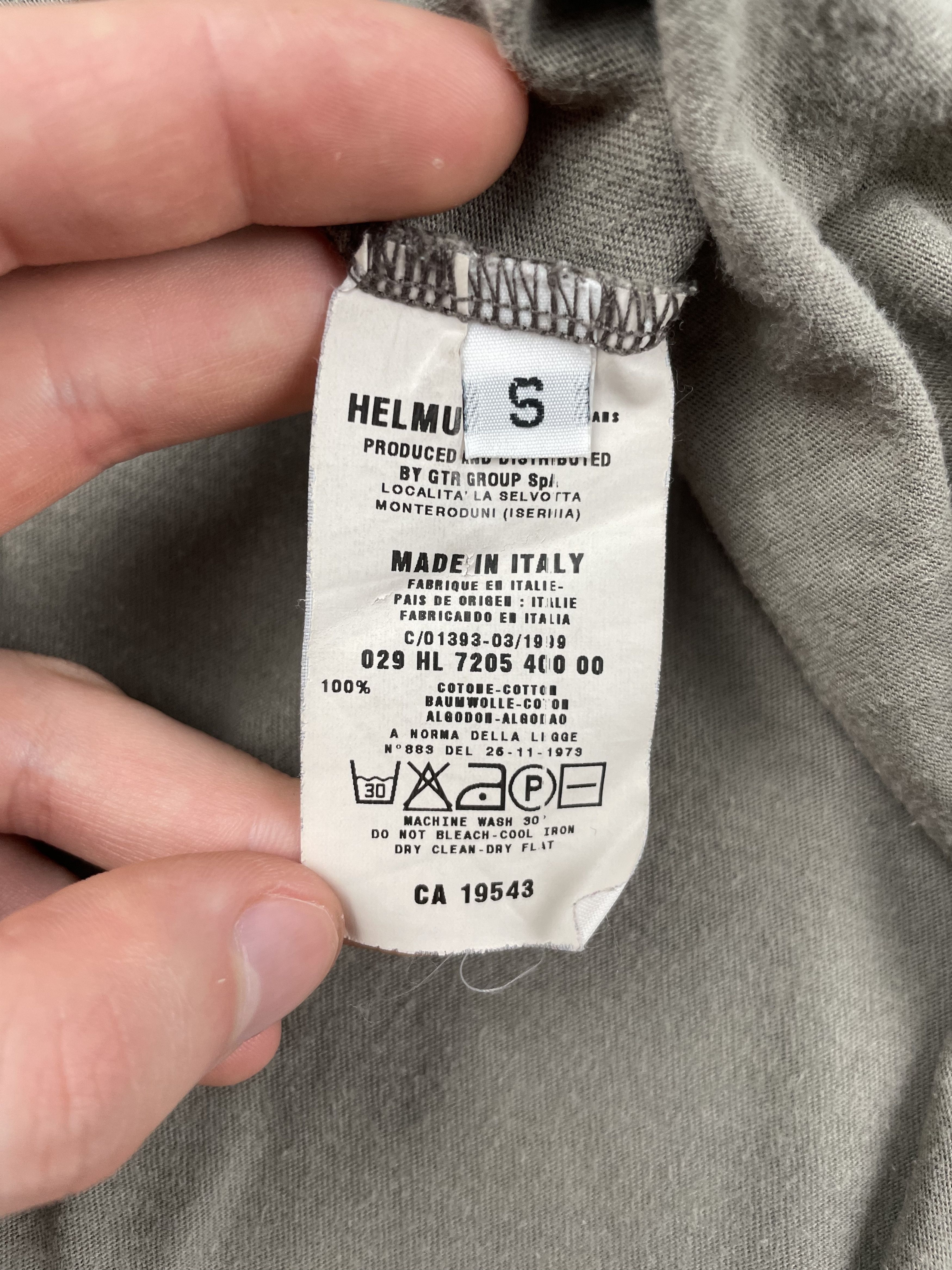 Helmut Lang Helmut Lang Jeans S/S 1999 men's short fit t-shirt - size S Size US S / EU 44-46 / 1 - 4 Thumbnail