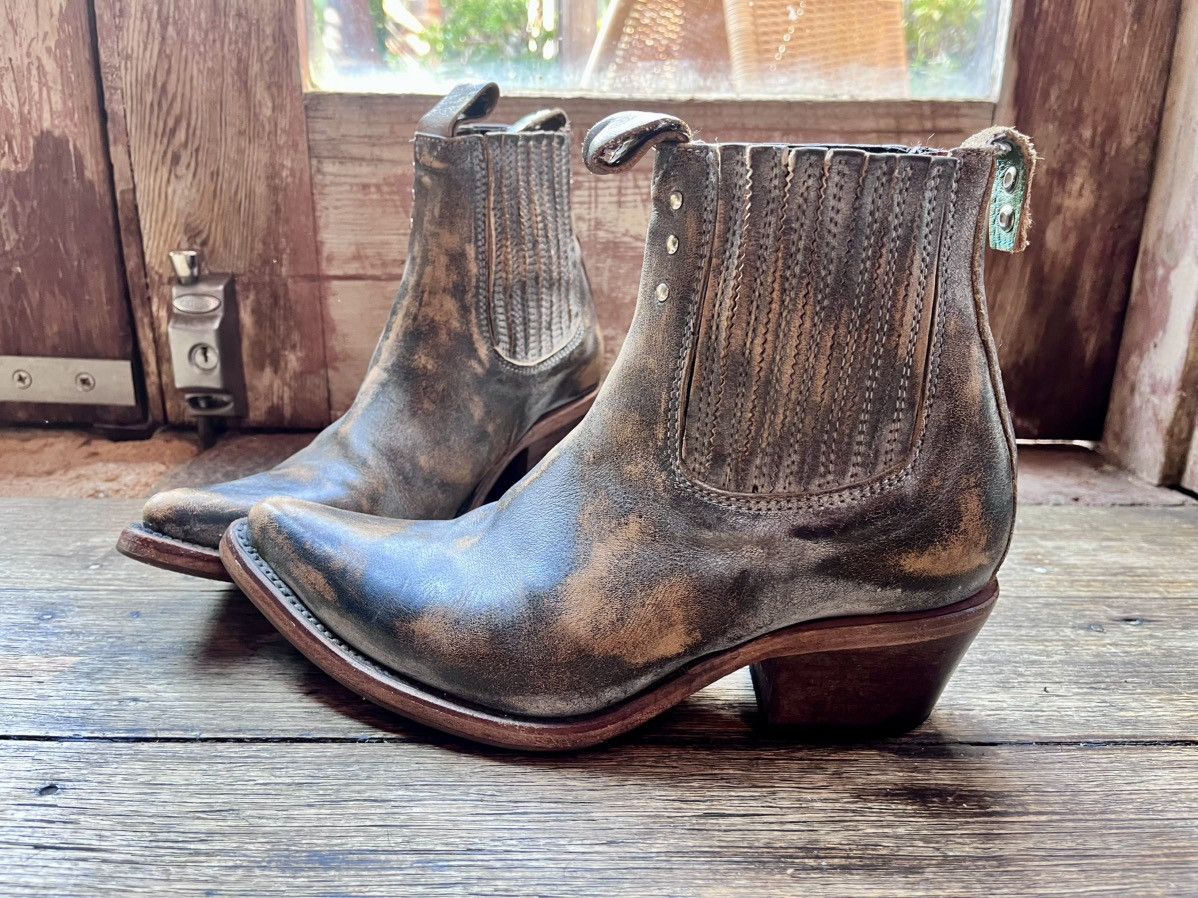 FREEBIRD Freebird by Steven Western Chelsea Boots Distressed Brown Size US 8.5 / IT 38.5 - 1 Thumbnail
