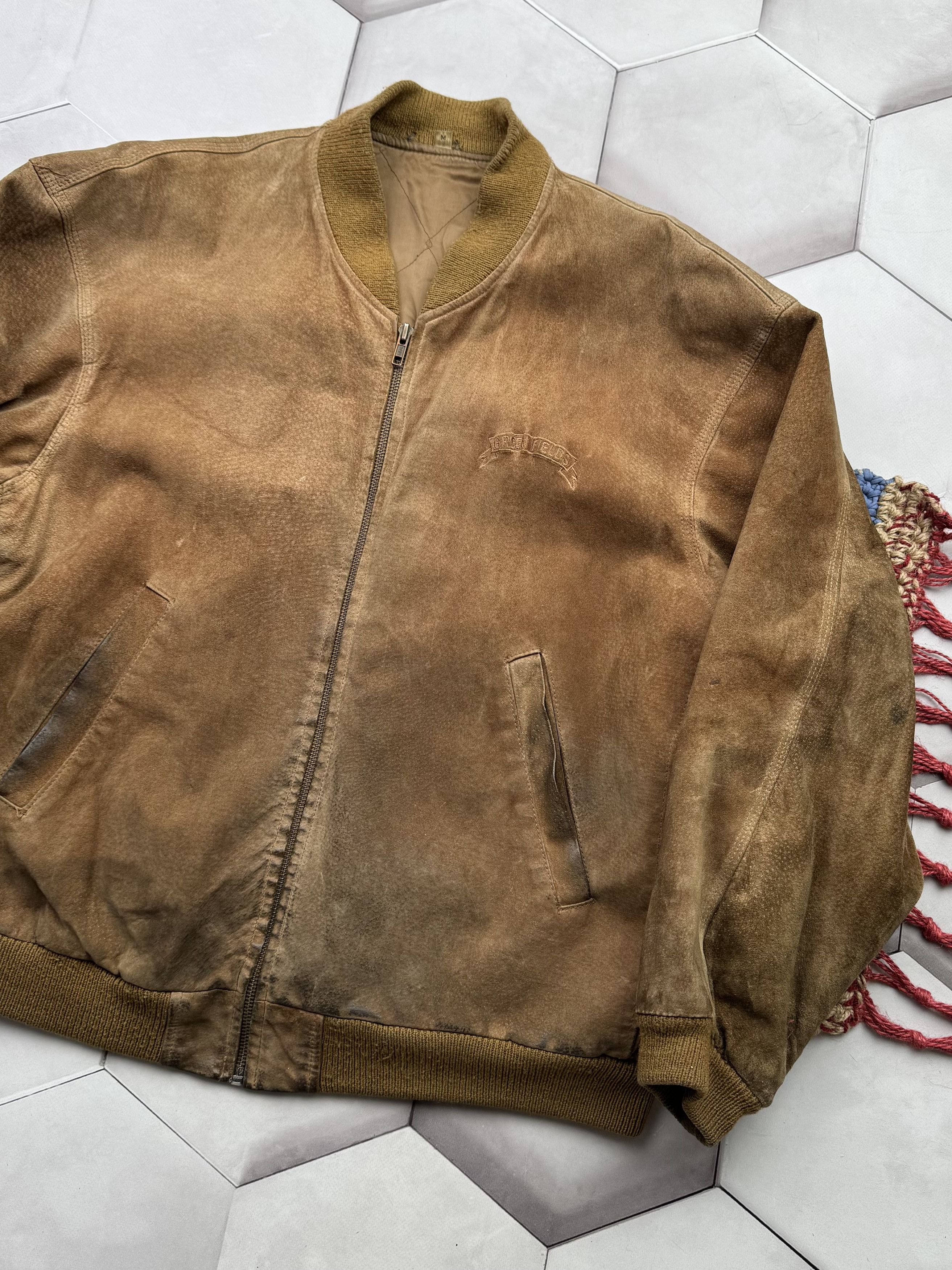 Japanese Brand Vintage Suede Bomber Jacket (E4) Size US M / EU 48-50 / 2 - 3 Thumbnail