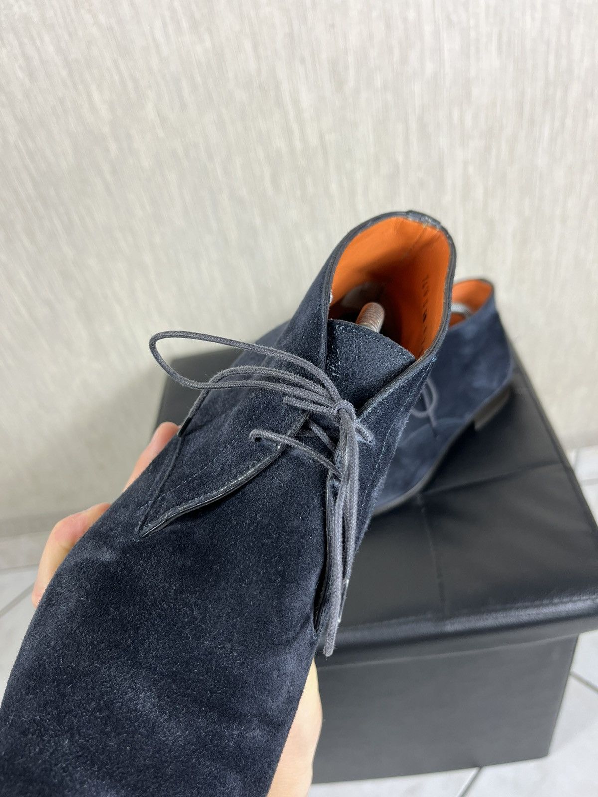 Santoni Santoni for Oger suede leather high top boots shoes handmade Size US 8.5 / EU 41-42 - 10 Thumbnail