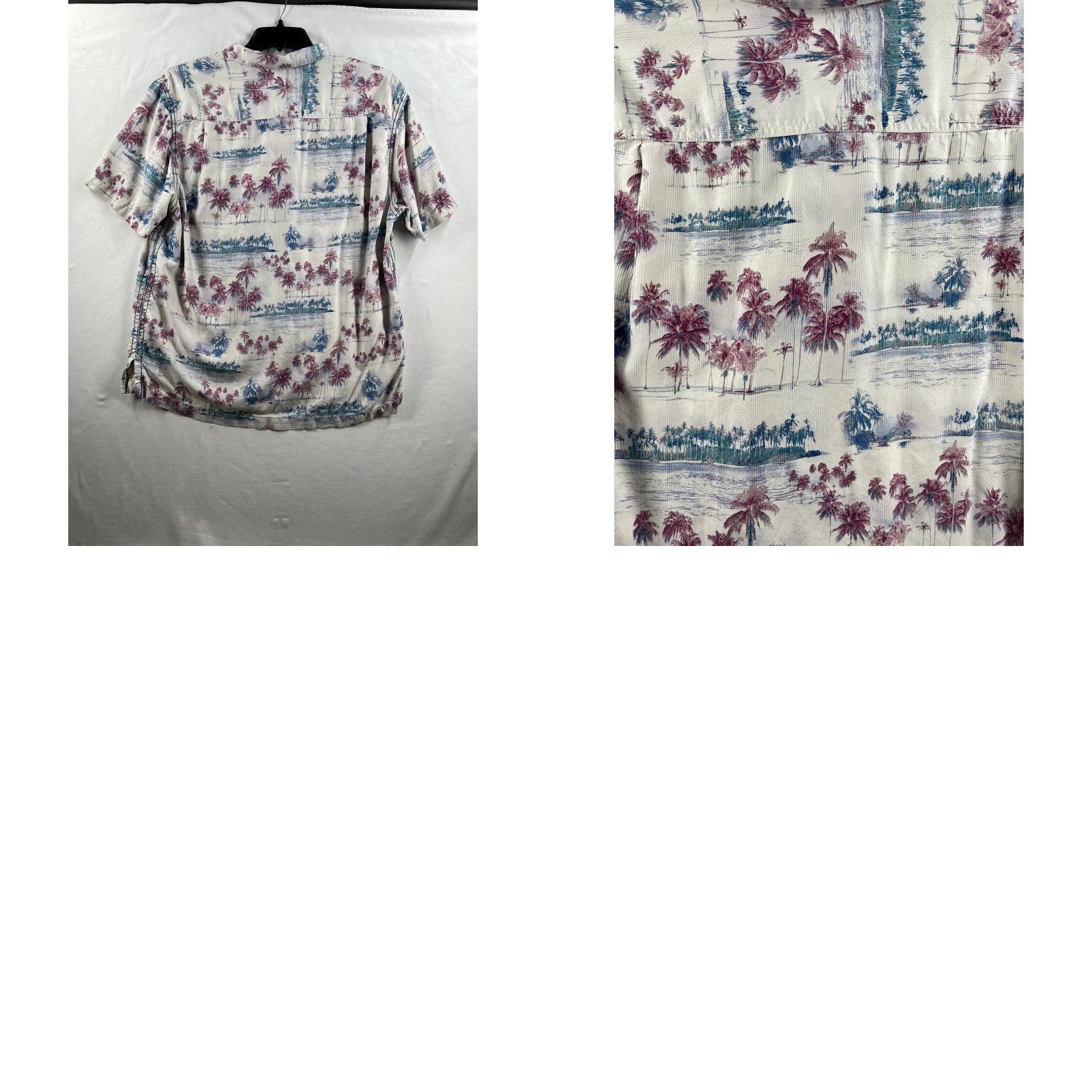 Tommy Bahama Tommy Bahama Mens XL Short Sleeve Button Down Shirt Solid White Pink Floral Shirt Mens XL White Floral Modern Tommy Bahama Shirt Size US XL / EU 56 / 4 - 8 Thumbnail