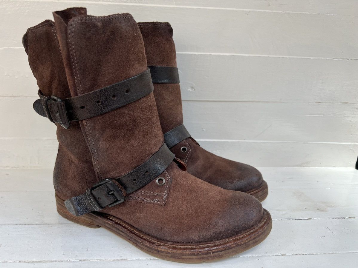 A.S.98 Airstep AS98 Brown Leather Boho Biker Ankle Boots Size EU 38 Size US 8 / IT 38 - 3 Thumbnail
