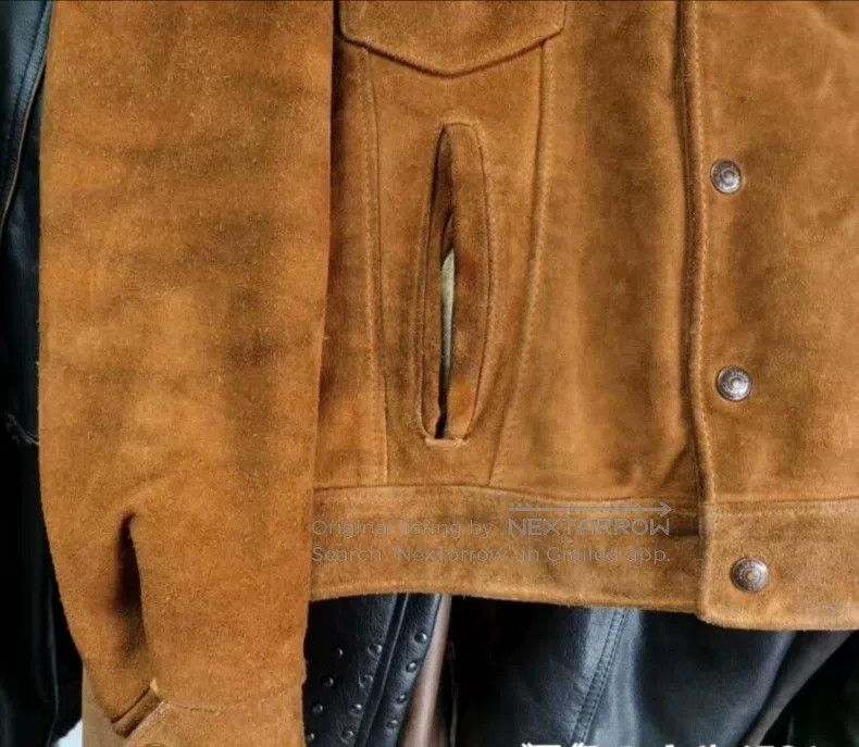 Other Fleece cowhide leather jacket leather jacket Size US M / EU 48-50 / 2 - 5 Thumbnail