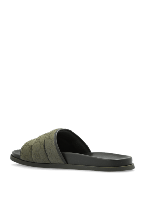 Gucci o1loc1c0326 838089 Men's Slide Sandals in Green Size US 11 / EU 44 - 7 Thumbnail