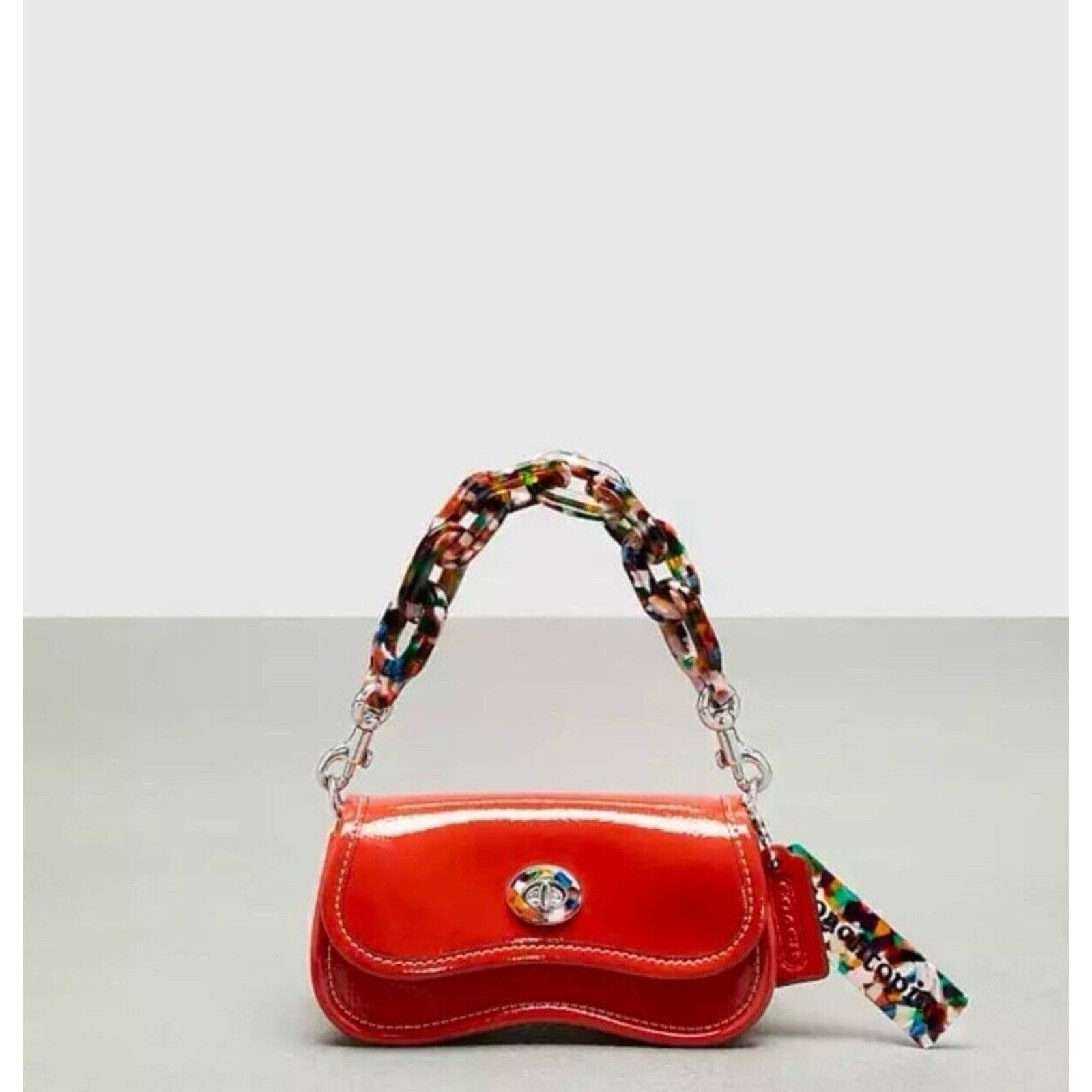 Coach NWT Coach CQ853 DEEP ORANGE MINI Wavy Dinky Crossbody Bag Size ONE SIZE - 6 Thumbnail