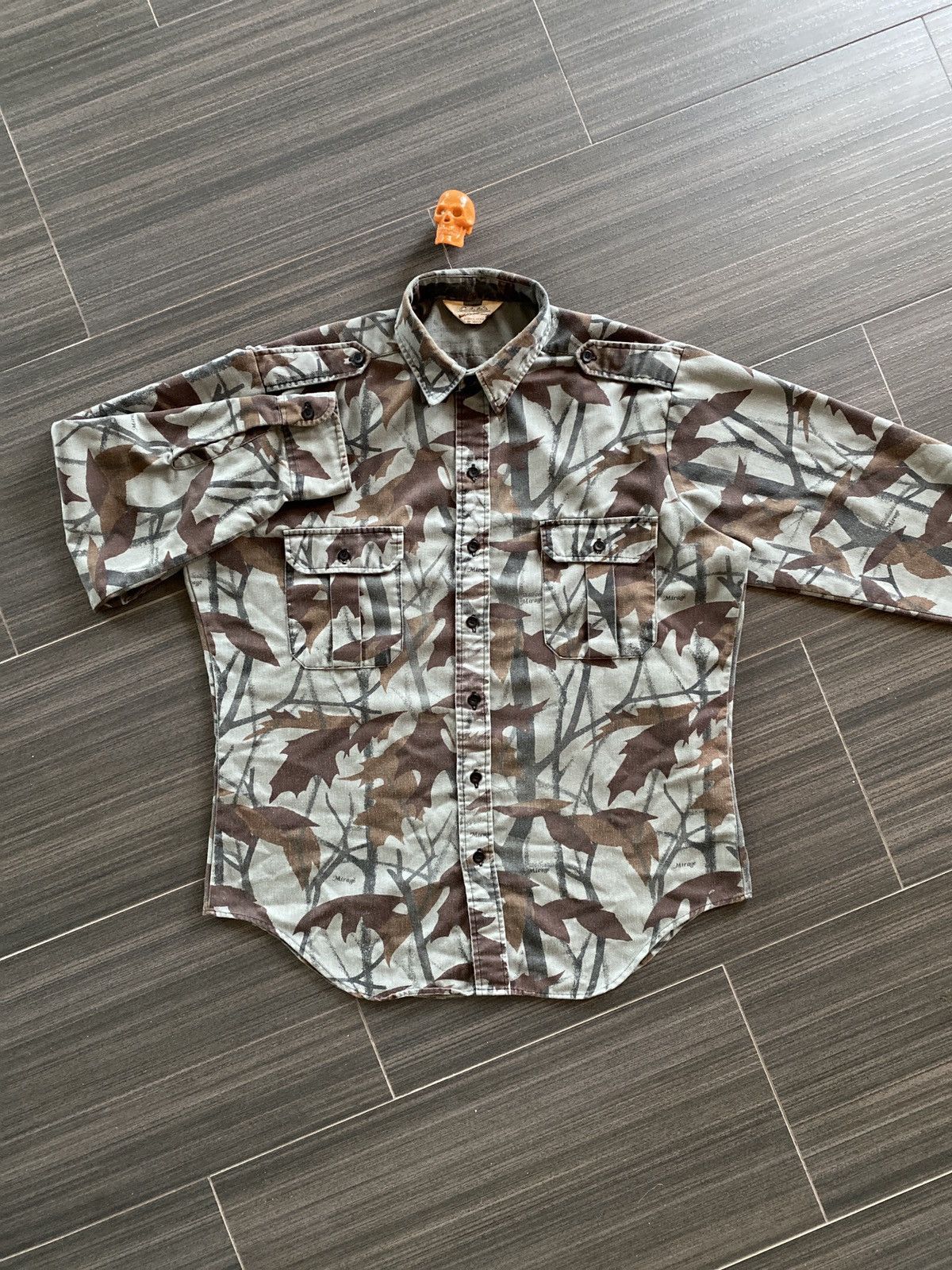 Cabelas × Vintage 80s Cabelas mirage leaf camo shirt XL Size US XL / EU 56 / 4 - 1 Thumbnail