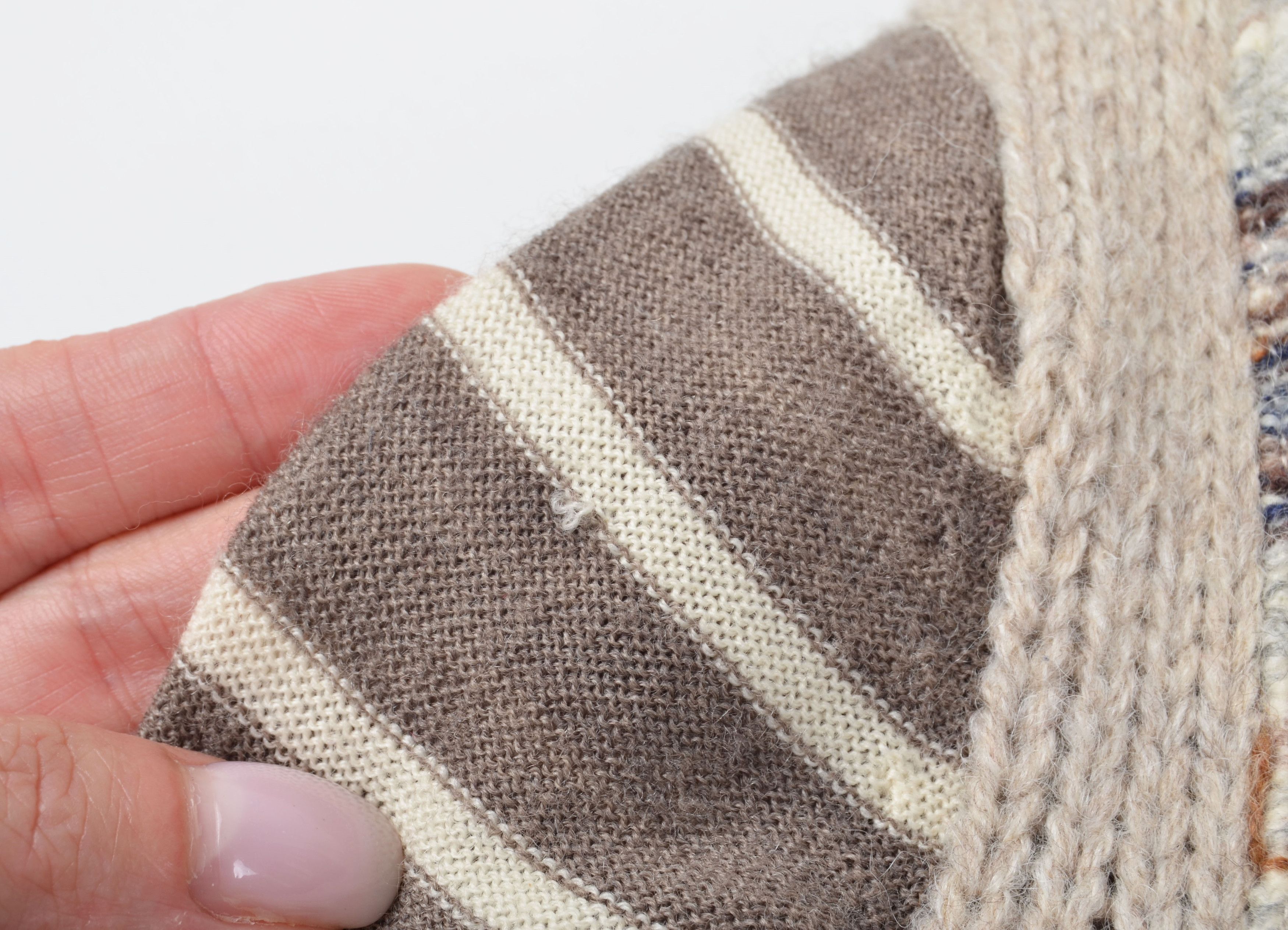 Designer × Tory Burch Tory Burch Striped Sleeves Wool Alpaca Blend B-Neck Sweater Size S / US 4 / IT 40 - 9 Thumbnail