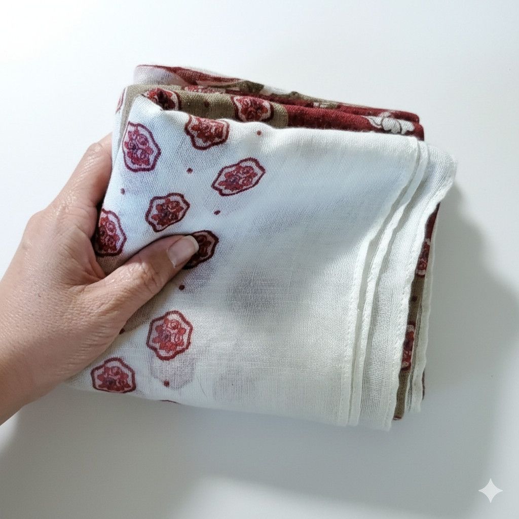 Other Sarong Scarf 52x52" Wrap Large Lightweight Burgundy Green Size ONE SIZE - 8 Thumbnail