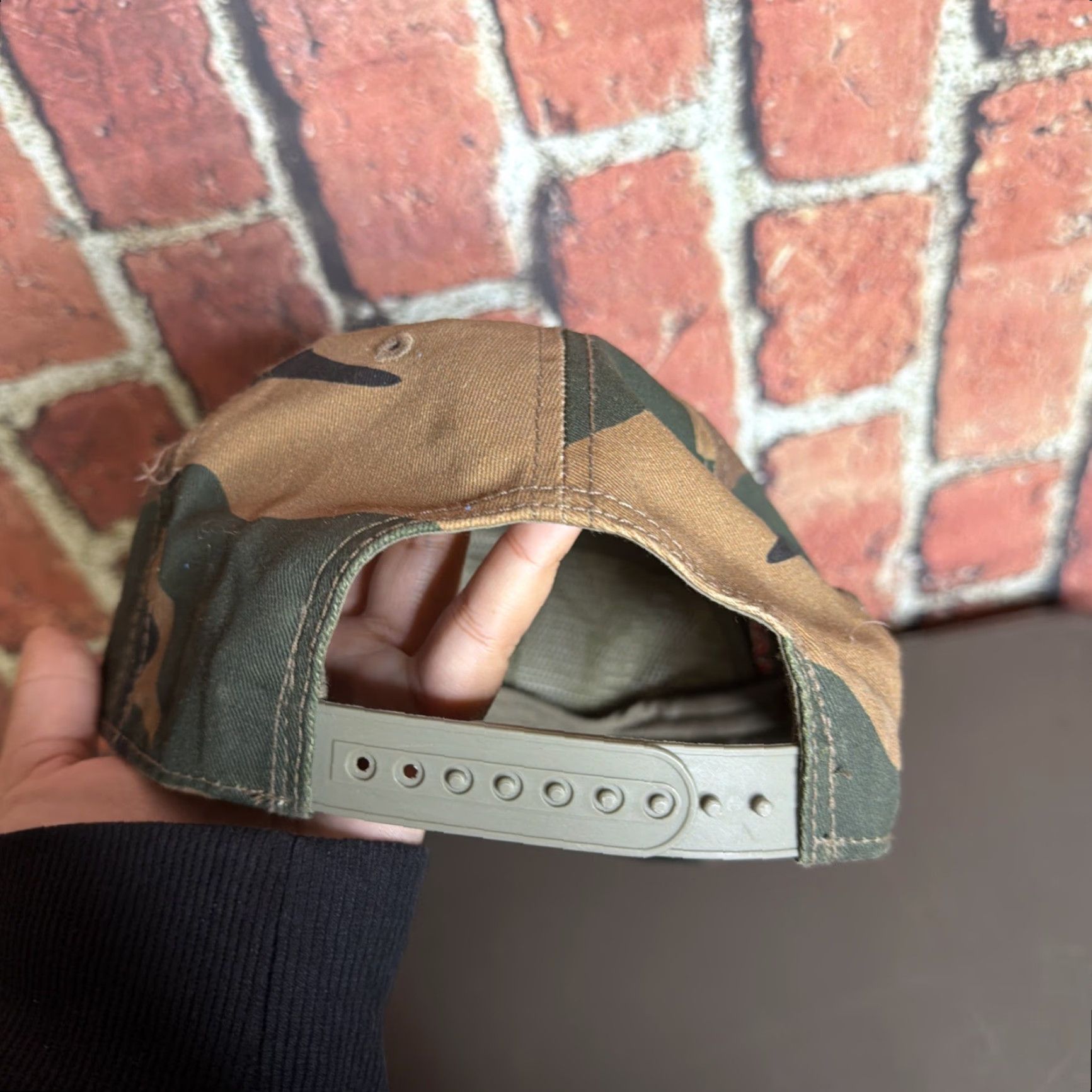 Vintage Nuthin Fancy Collection Logo Duck Camo Hat Snapback Cap - Men’s One Size Beige Camouflage USA Hunting Adjustable Cap Size ONE SIZE - 2 Thumbnail