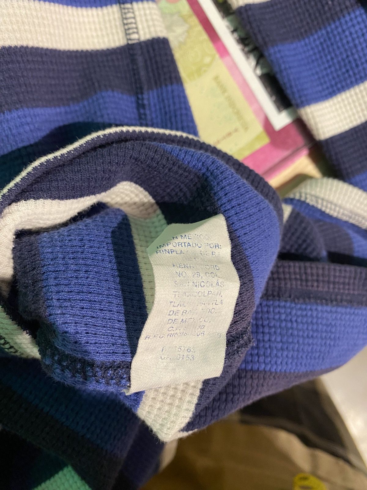 Polo Ralph Lauren Polo Ralph Lauren Striped Knit Waffle Long Sleeve Size L / US 10 / IT 46 - 6 Thumbnail