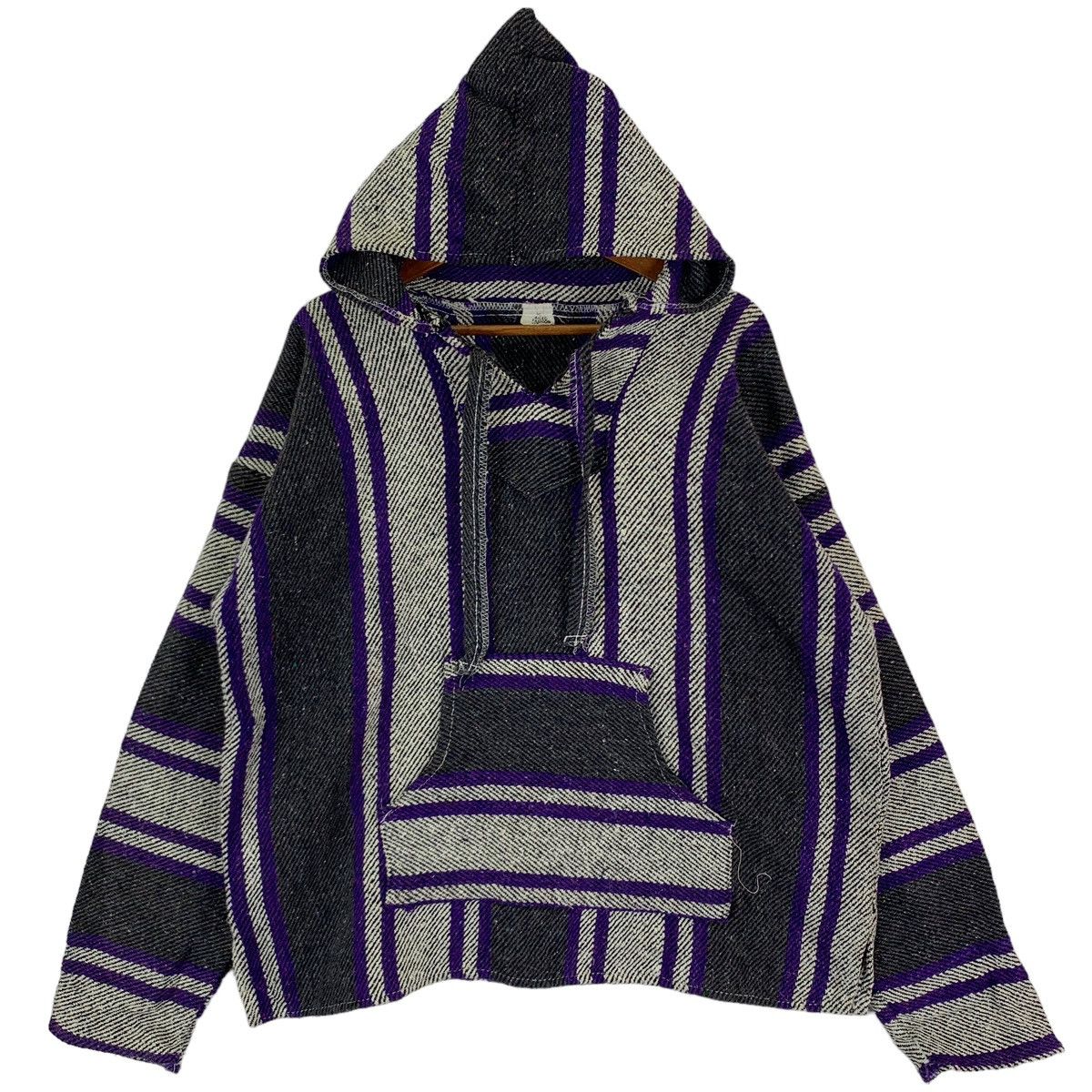 Handmade × Vintage VINTAGE MEXICAN TRADITIONAL BAJA HANDMADE KNIT HOOD SWEATER Size US M / EU 48-50 / 2 - 1 Thumbnail