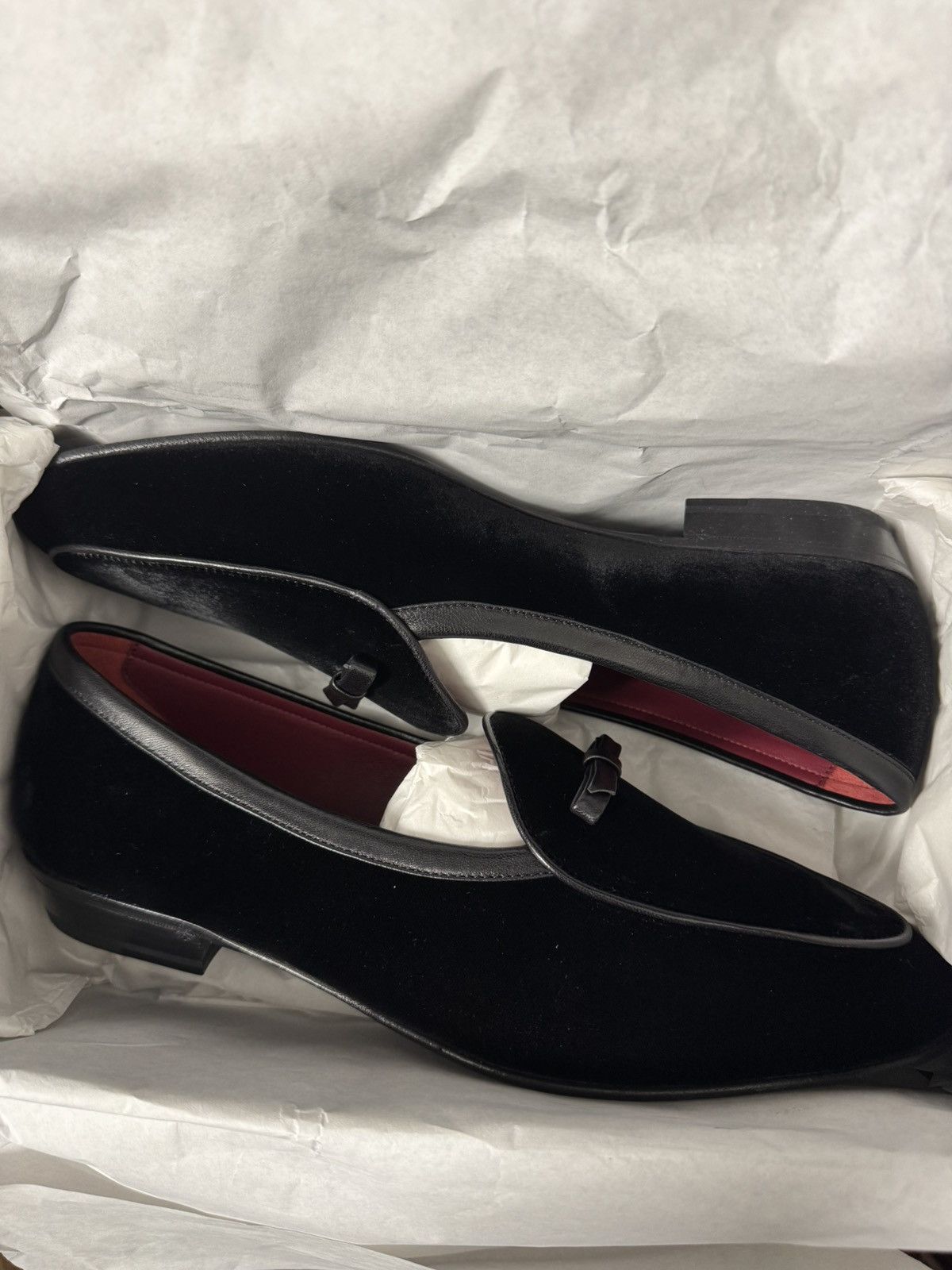 Baudoin & Lange Baudoin & Lange sagan velvet bow loafer shoes Size US 12.5 / EU 45-46 - 4 Thumbnail