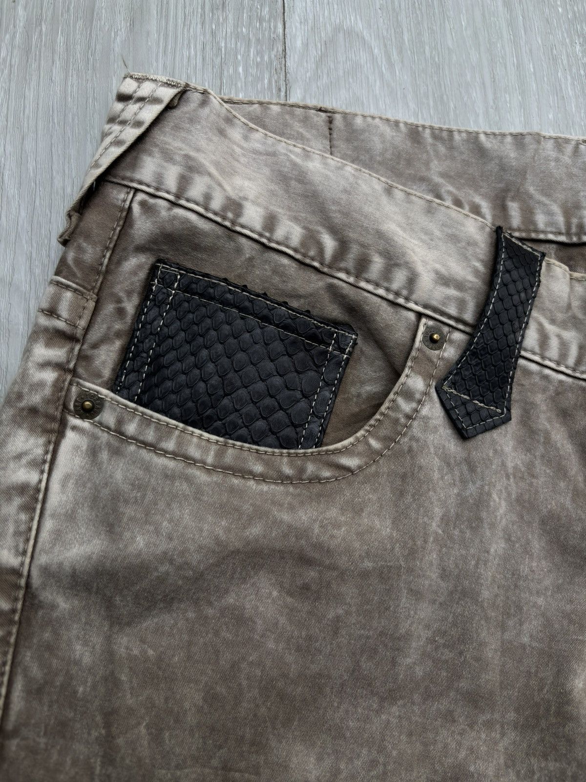 Japanese Brand TORNADO MART real phyton flare pants Size US 30 / EU 46 - 2 Thumbnail