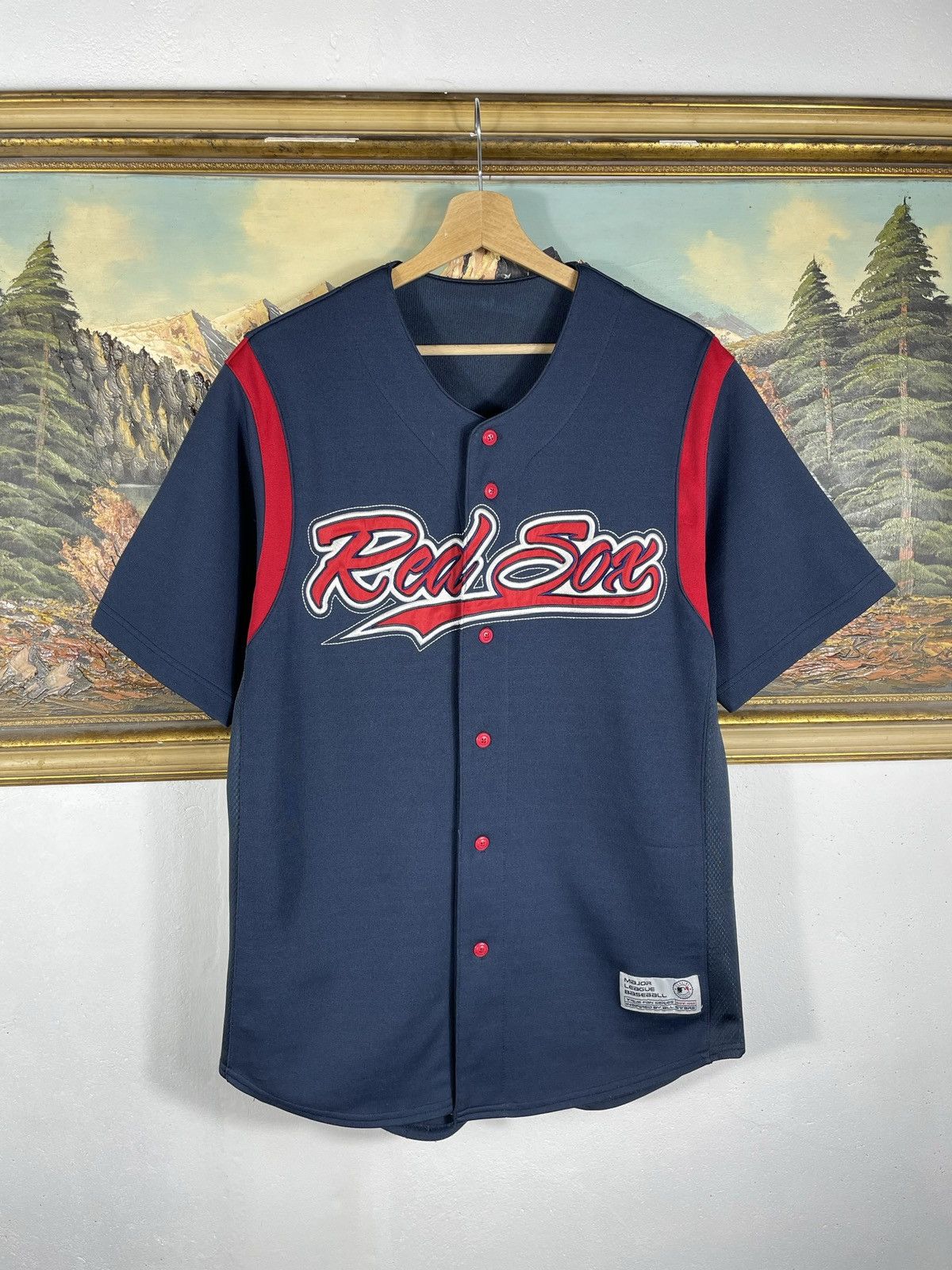 MLB × Vintage Vintage Retro Y2k 00s Button Ups Shirt Red Sox MLB Jersey Size US M / EU 48-50 / 2 - 1 Thumbnail