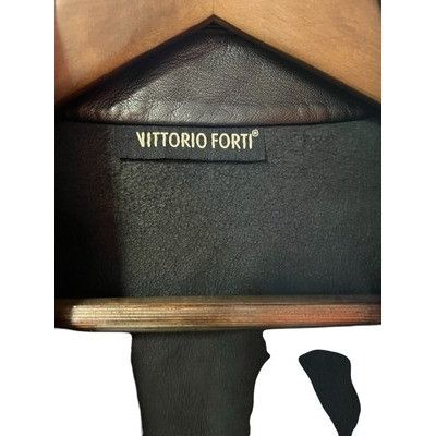Other Vittorio Forti Mens Vintage Black Leather Coat. Size 52 Size US L / EU 52-54 / 3 - 2 Thumbnail