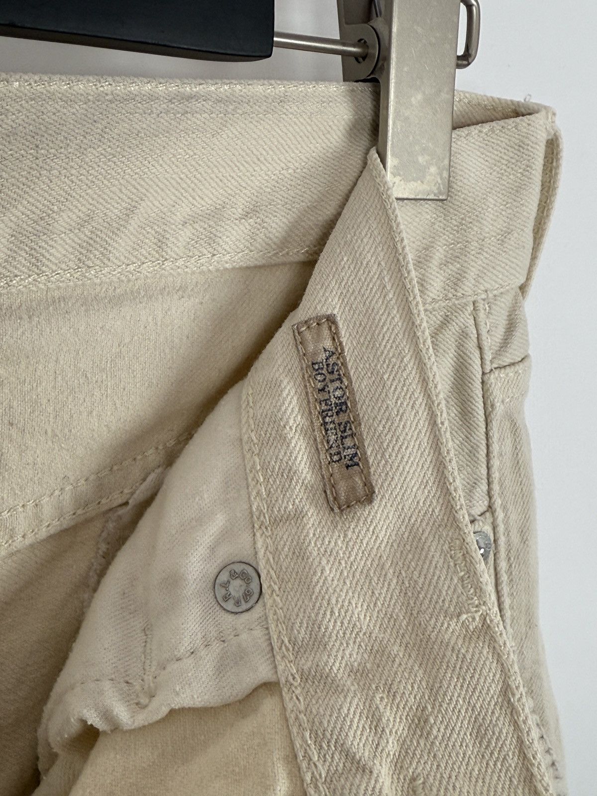 Ralph Lauren Polo Astor Slim Boyfriend Distressed Patchwork Denim 26 Size 26" / US 2 / IT 38 - 5 Thumbnail