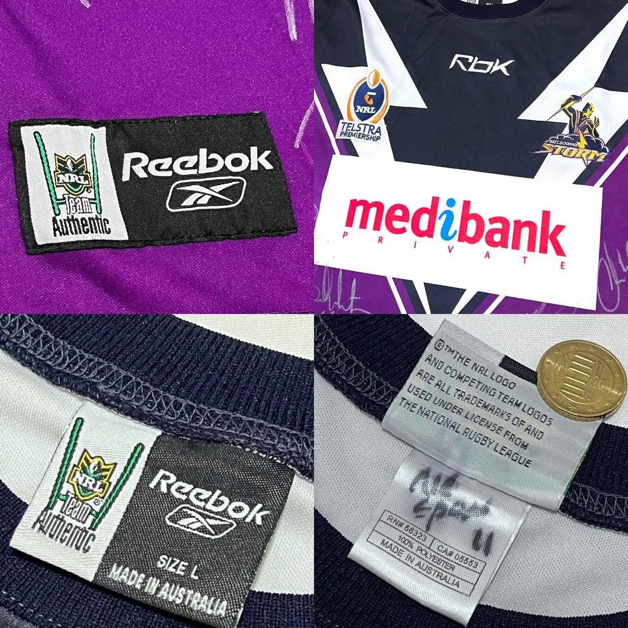 Reebok NRL MELBOURNE STORM REEBOK JERSEY SIGNED Size US L / EU 52-54 / 3 - 4 Thumbnail