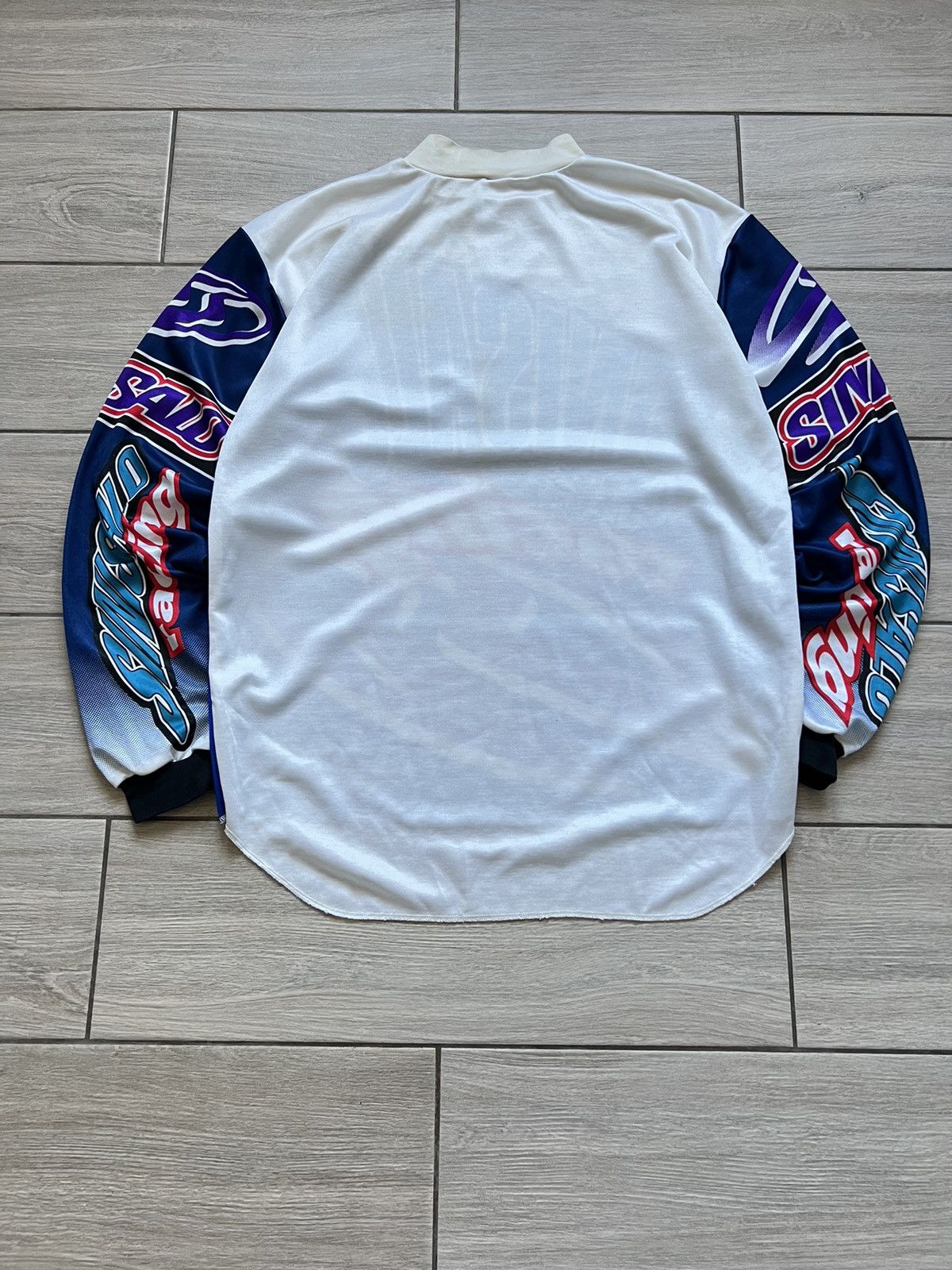 Other 1989 Vintage Sinisalo Worldwide Racing Motocross Jersey Size US XL / EU 56 / 4 - 16 Thumbnail