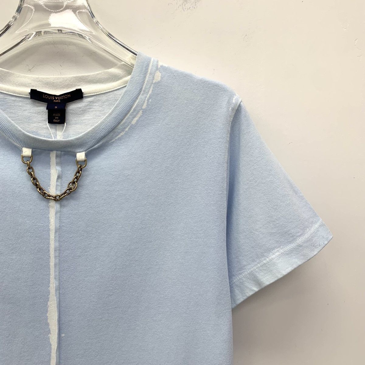 Louis Vuitton Blue Short Sleeve Shirt with Chain Detail Size US S / EU 44-46 / 1 - 3 Thumbnail