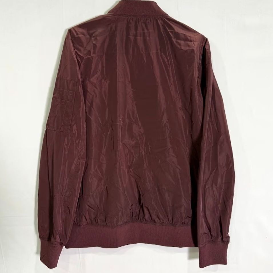 Vintage Distortion Bomber Jacket Men L Maroon Zip Up Lightweight Casual Size US L / EU 52-54 / 3 - 2 Thumbnail