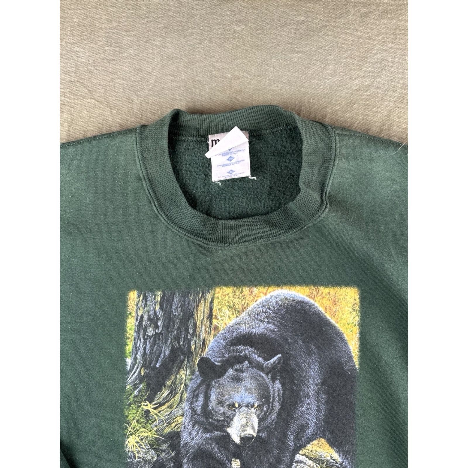 Vintage VINTAGE Ducks Unlimited Black Bear Nature Wildlife Sweatshirt Marathon 2XL Black Forest Green Crew Neck Long Sleeve Mens 90s Outdoor Nature Pullover Size US XXL / EU 58 / 5 - 5 Thumbnail