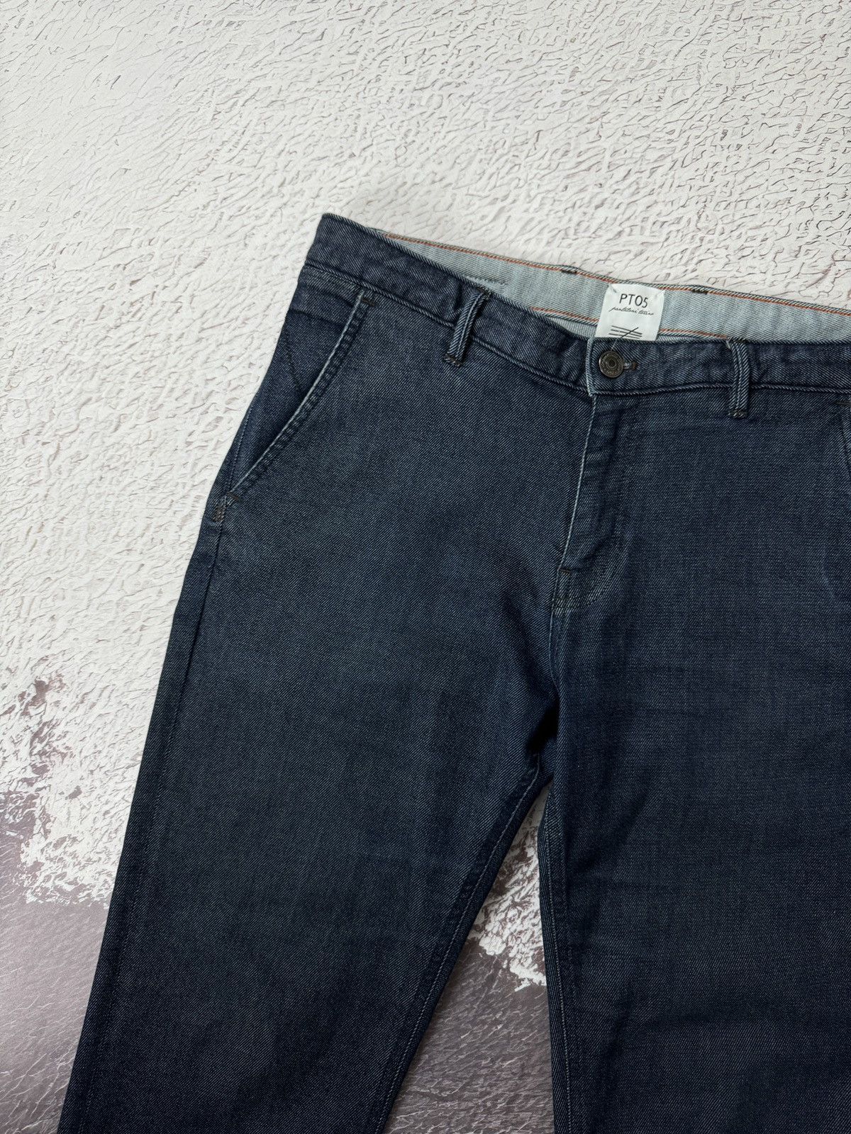 Indigo Pantaloni Torino PT05 cropped Jeans Grunge Relaxed Fit Dark Size US 33 - 8 Thumbnail