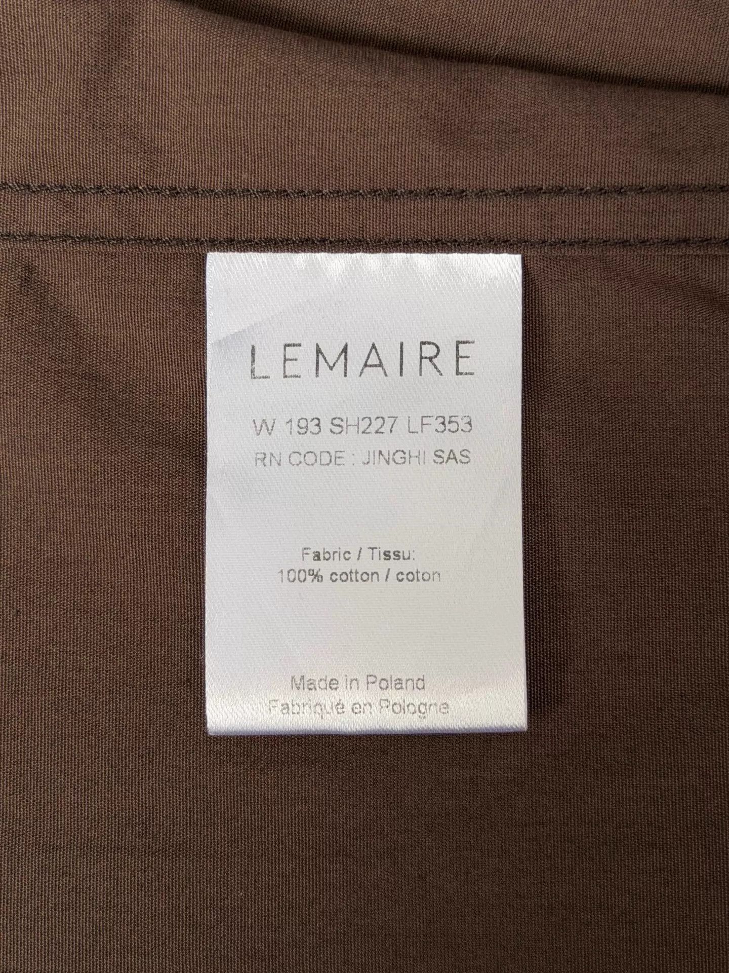 Lemaire Lemaire Cutaway Collar LS Minimalist Button Neutral Shirt Size XXS / US 00 / IT 34 - 8 Thumbnail