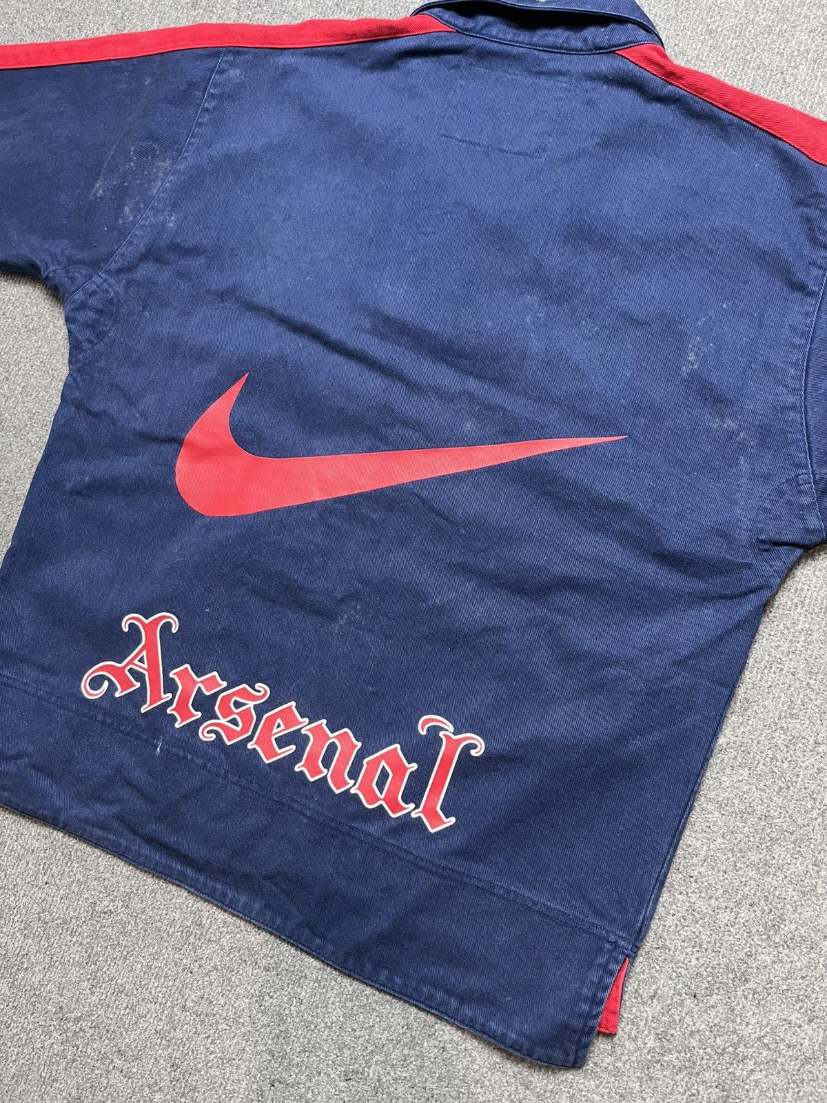 Nike Vintage 90's Nike Arsenal Football Gunners Jacket Size XL Size US XL / EU 56 / 4 - 5 Thumbnail