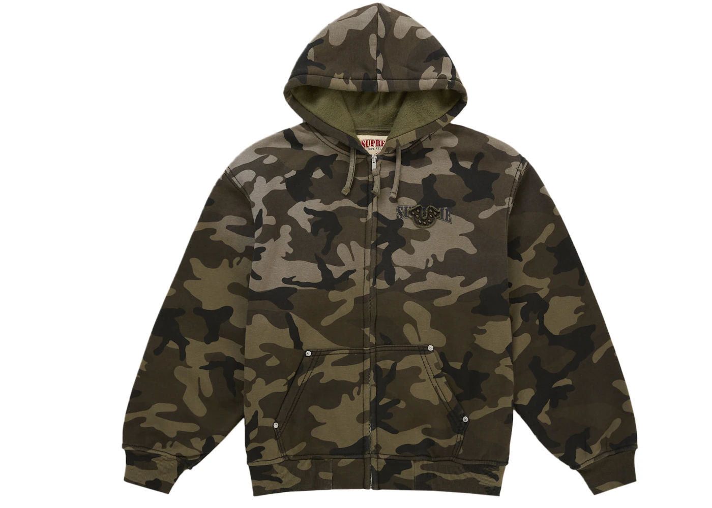B.B. Simon × Supreme Supreme B.B Simon Woodland Camo Zip Up Hoodie