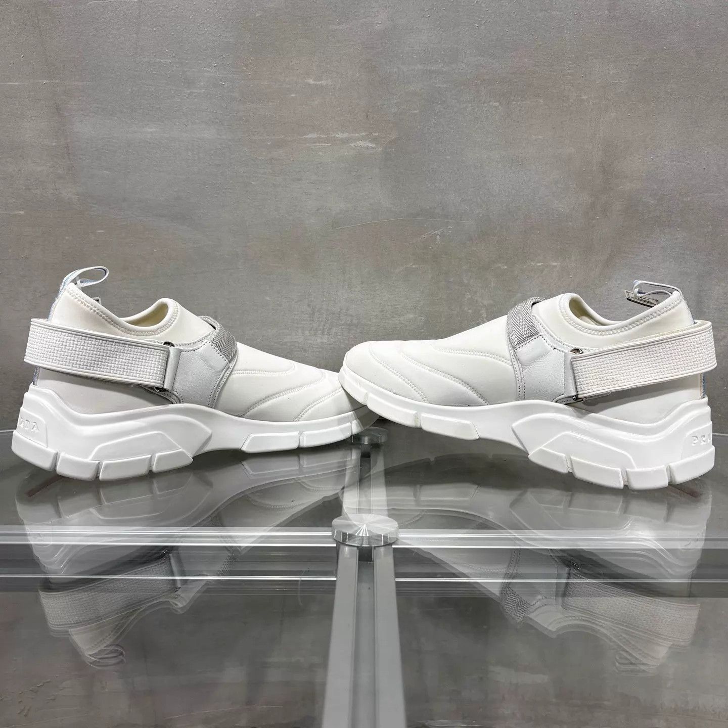 Prada Prada White Canvas Sneaker New W/O Box UK6.5/40.5 Size US 7.5 / EU 40-41 - 5 Thumbnail