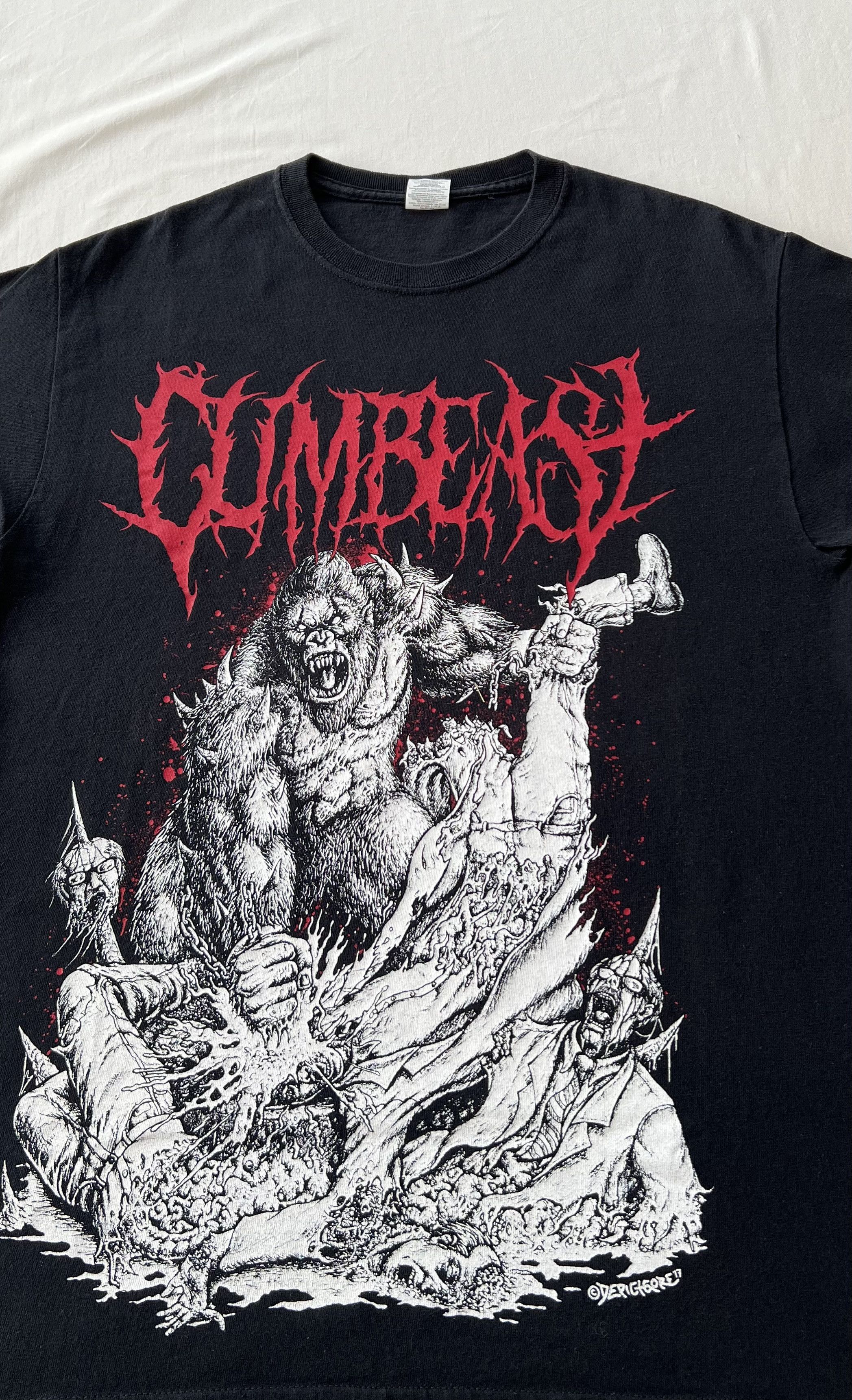 Band Tees Vintage 2000s Cumbeast Brutal Death Metal Band T-shirt Size US M / EU 48-50 / 2 - 4 Thumbnail