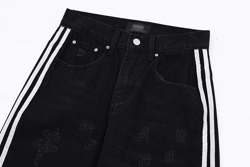 Japanese Brand × Jean Dtreet American side stripe matching loose casual jeans Size US 32 / EU 48 - 7 Thumbnail