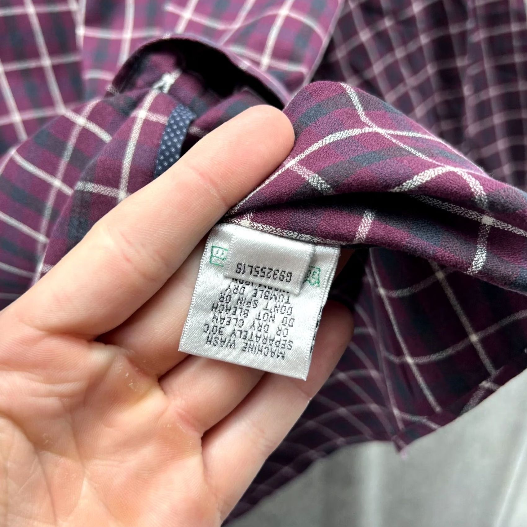 BUGATCHI VINTAGE Bugatchi Shirt Mens XL Purple Button-Down Glen Check Shaped Fit XL Button-Up, Check, Cotton, Men, Bugatchi Uomo Size US XL / EU 56 / 4 - 5 Thumbnail