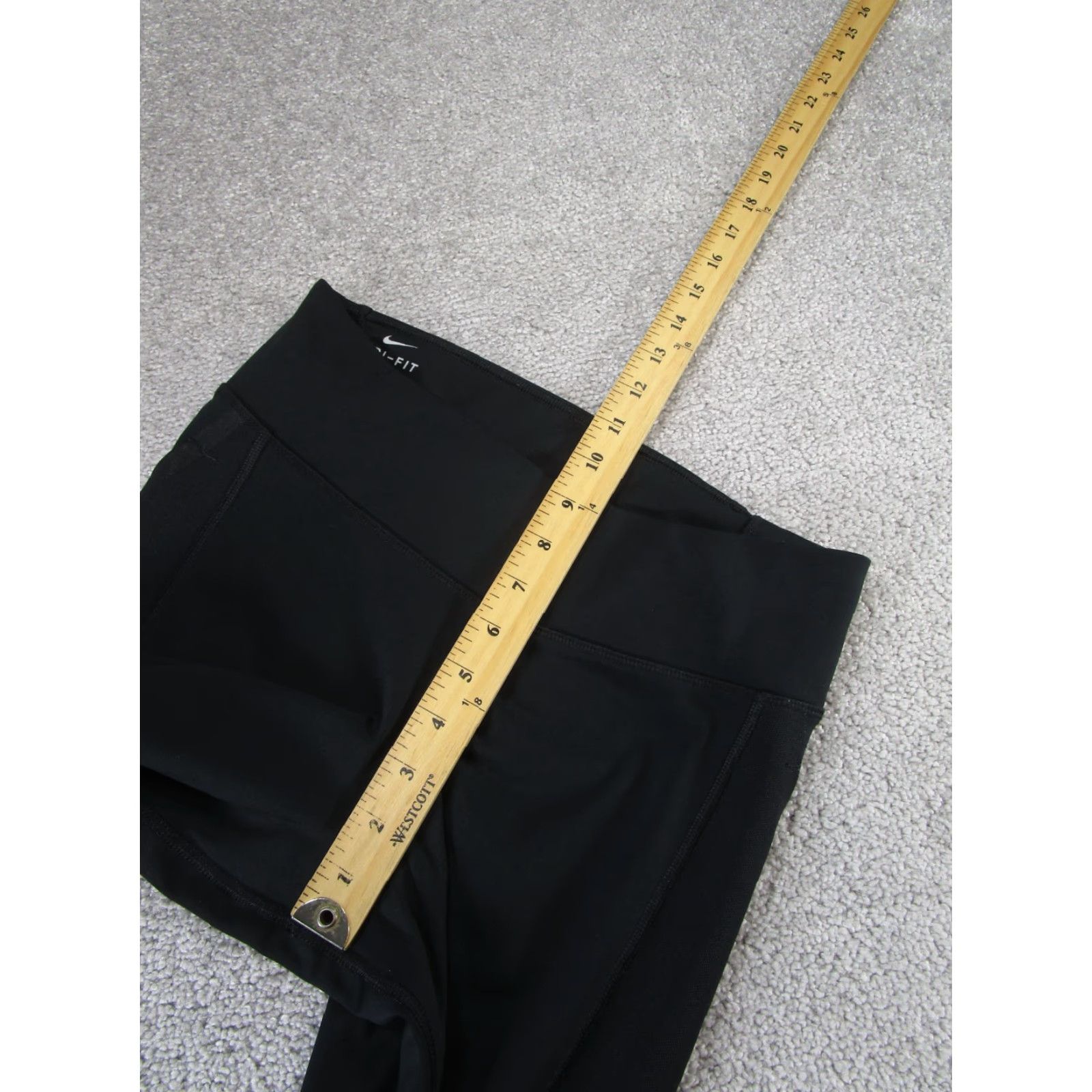 Nike Nike Leggings Women Medium Black Cropped Athletic Style Athleisure Gym Training Running Yoga Womens Size 32" / US 10 / IT 46 - 5 Thumbnail