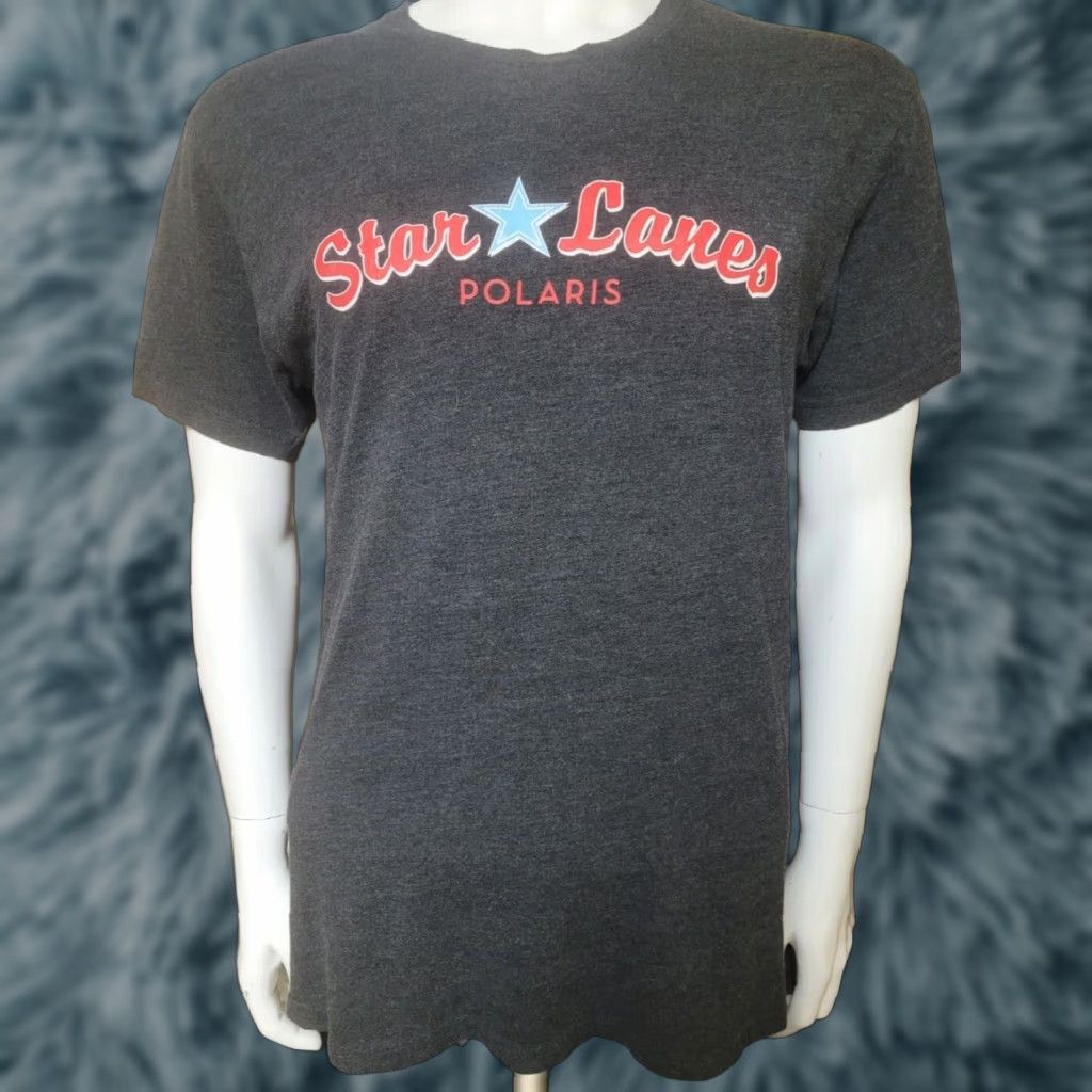 Vintage Star Lanes T Shirt Bowling Mens Large Gray Logo Graphic Tee Crew Neck Short Sleeve Men Size US L / EU 52-54 / 3 - 1 Thumbnail
