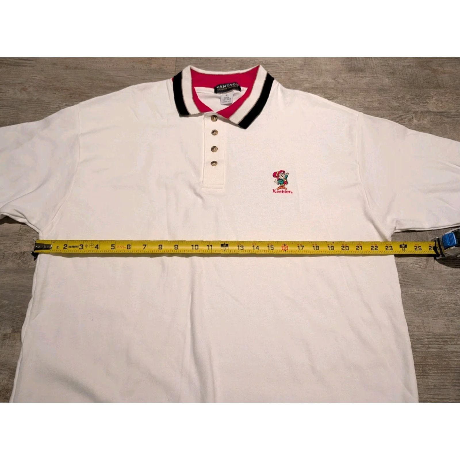 Vintage VINTAGE Keebler Elf Polo Shirt Mens L White 100% Cotton Short Sleeve Casual Golf Preppy USA Made - Vantage Custom Classics Size US L / EU 52-54 / 3 - 4 Thumbnail