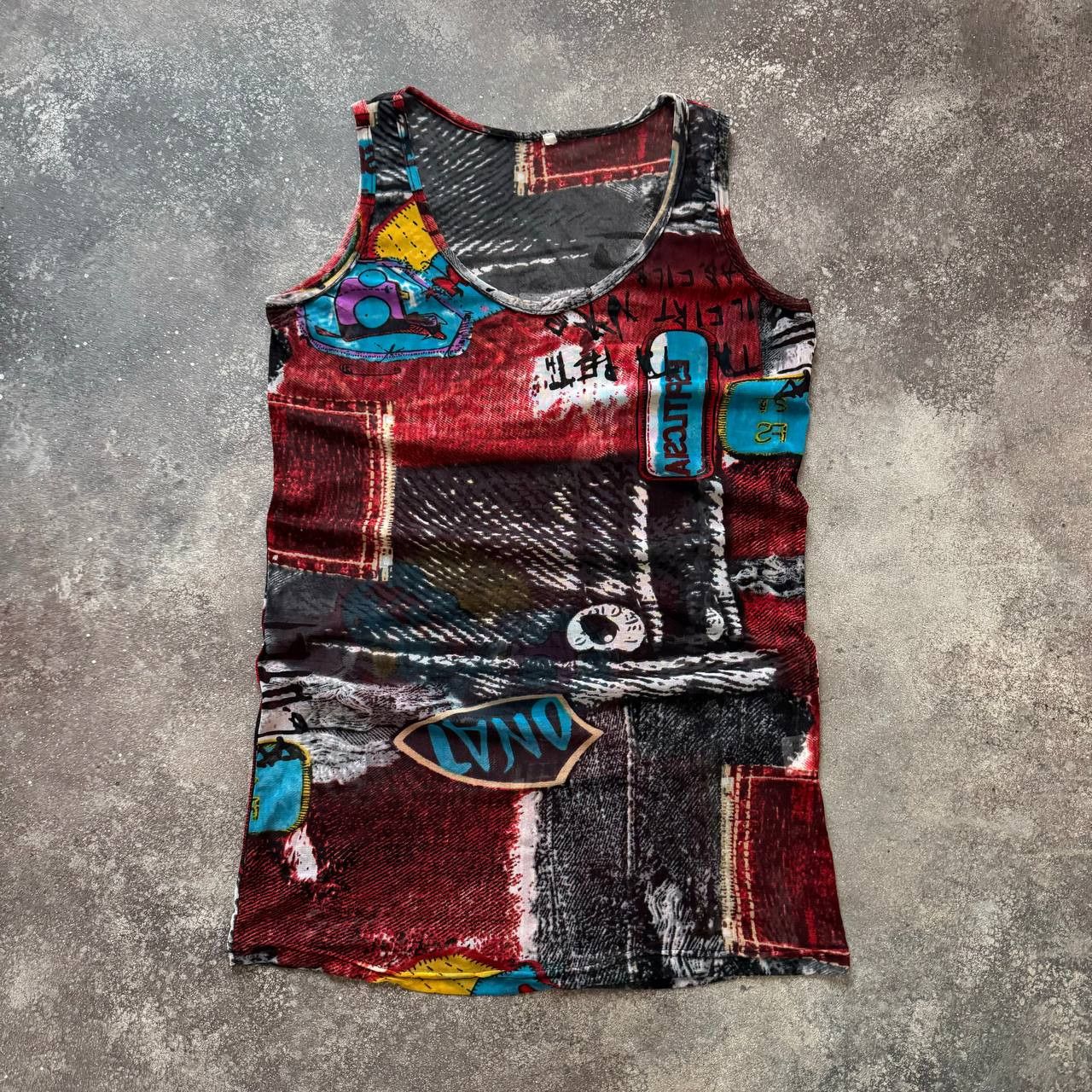 Hysteric Glamour × Japanese Brand × Vintage Japanese Style Vintage Avant-Garde Mesh Tank Top Size M / US 6-8 / IT 42-44 - 1 Thumbnail