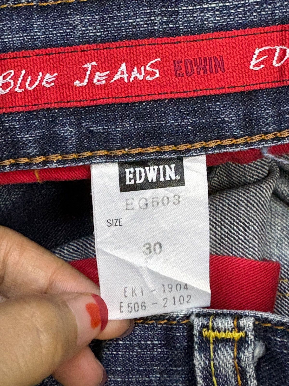 Edwin × Japanese Brand Vintage Japanese Edwin 503 Faded Wash Loose Jeans Size US 32 / EU 48 - 10 Thumbnail