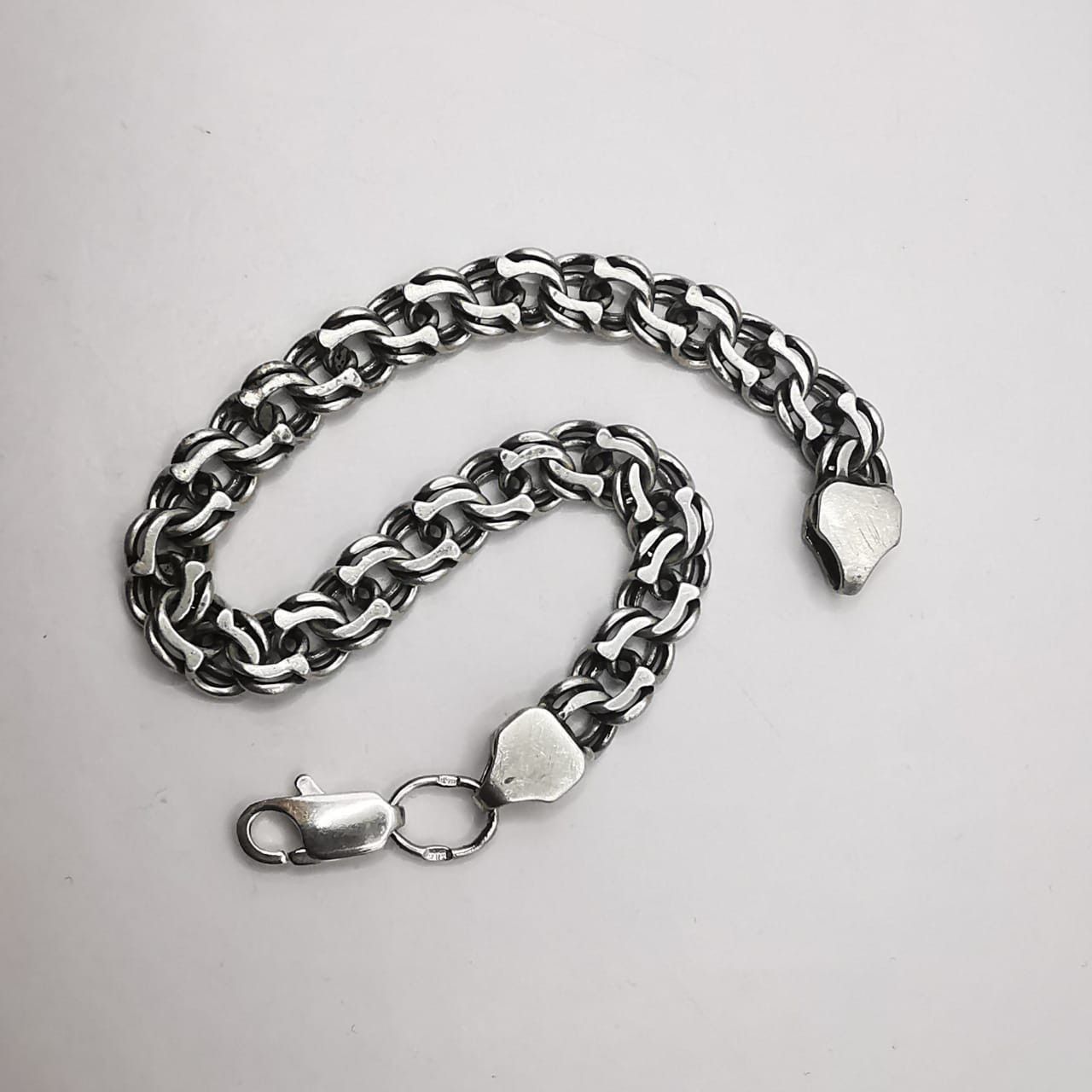 Sterling Silver Vintage Bracelet Jewelry,925 Sterling Silver,Handmade 19,91g Size ONE SIZE - 3 Thumbnail