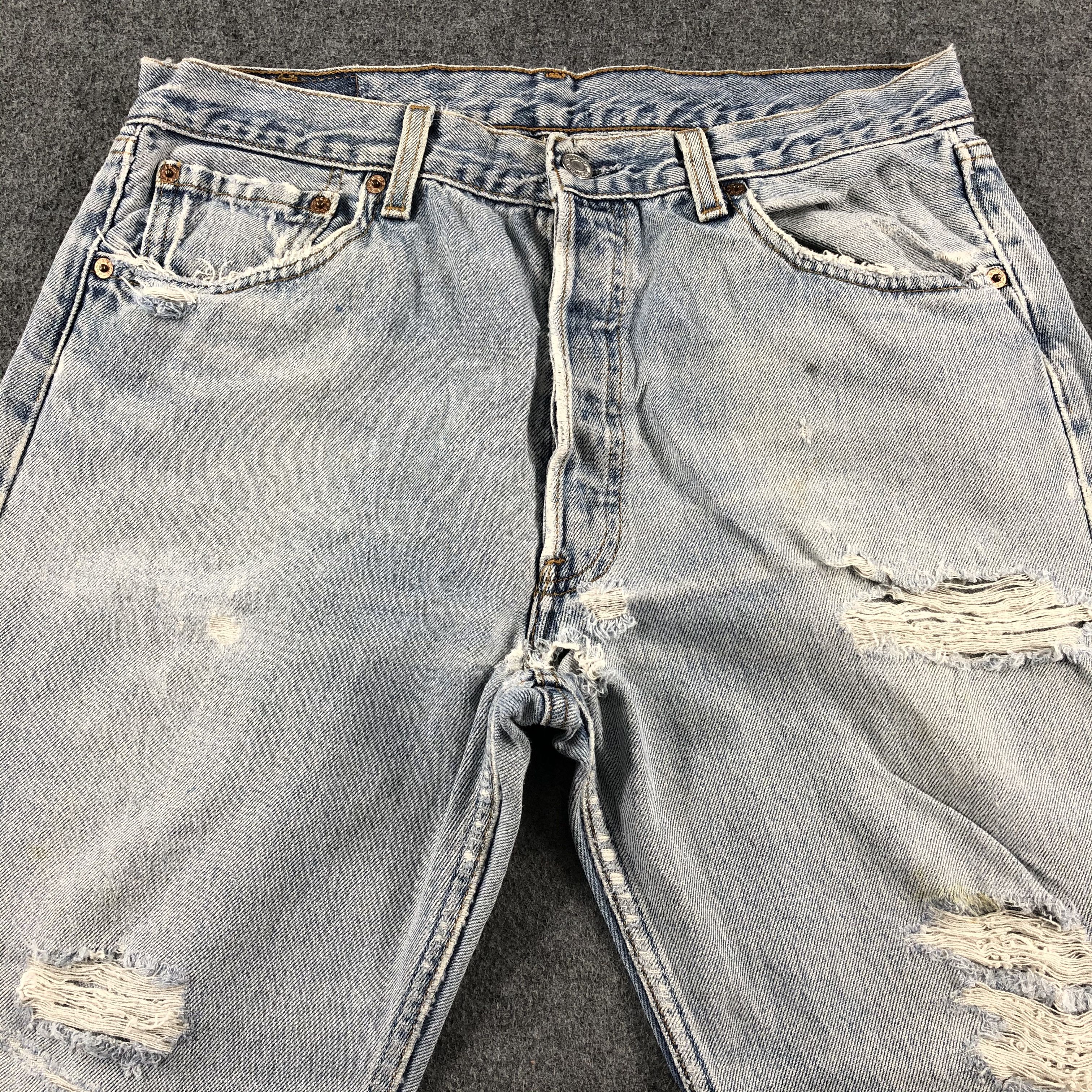 Levi's 90s Vintage Blue Wash Levis 501 Jeans-J2550 Size US 32 / EU 48 - 3 Thumbnail