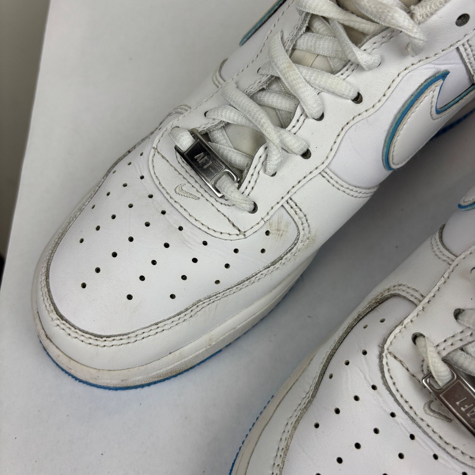 Nike Nike Air Force 1 '07 Low White University Blue Shoes 9.5 Size US 9.5 / EU 42-43 - 12 Thumbnail