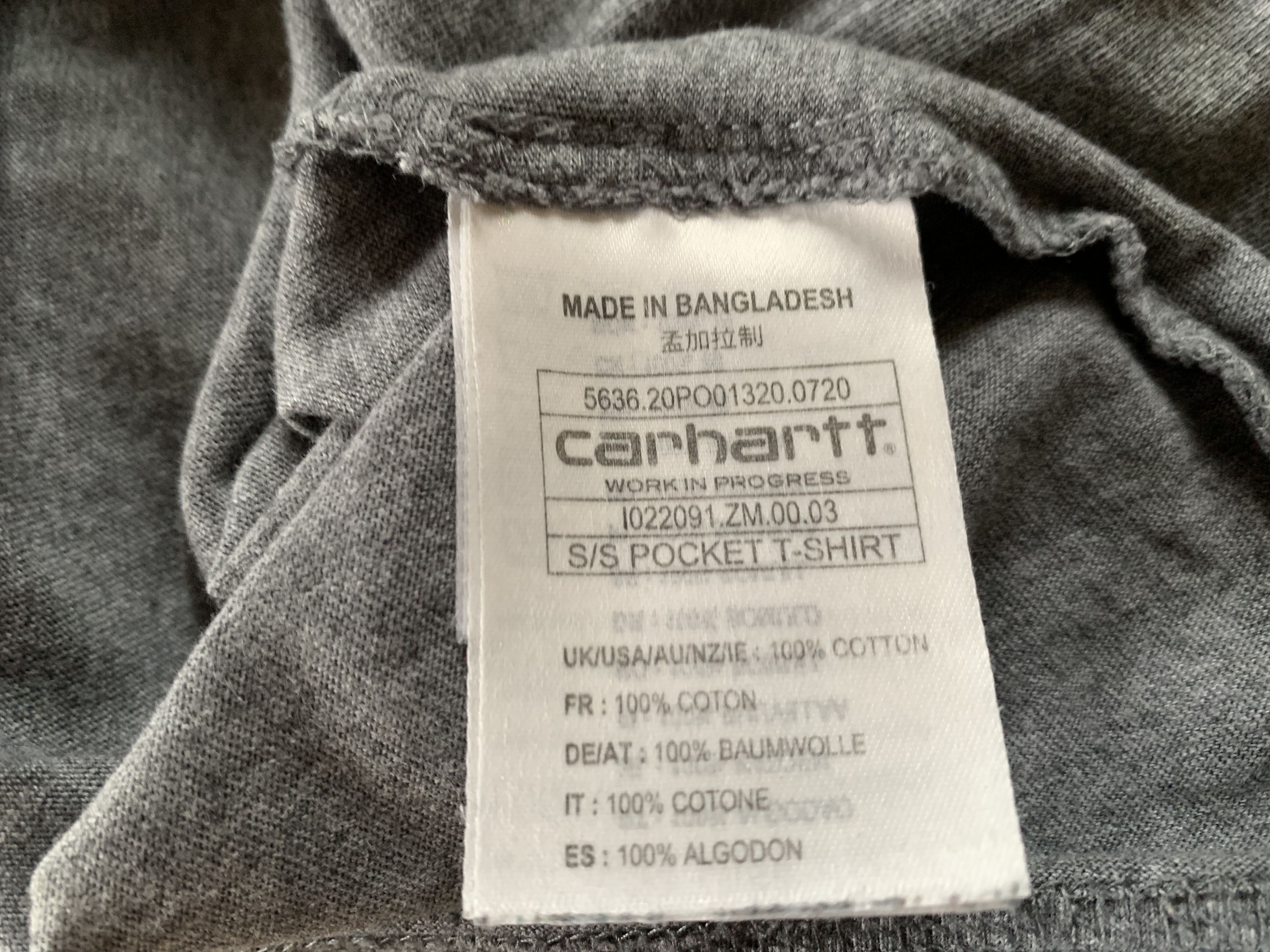 Carhartt × Vintage Carhartt Basic Grey Pocket T-Shirt Size US S / EU 44-46 / 1 - 7 Thumbnail